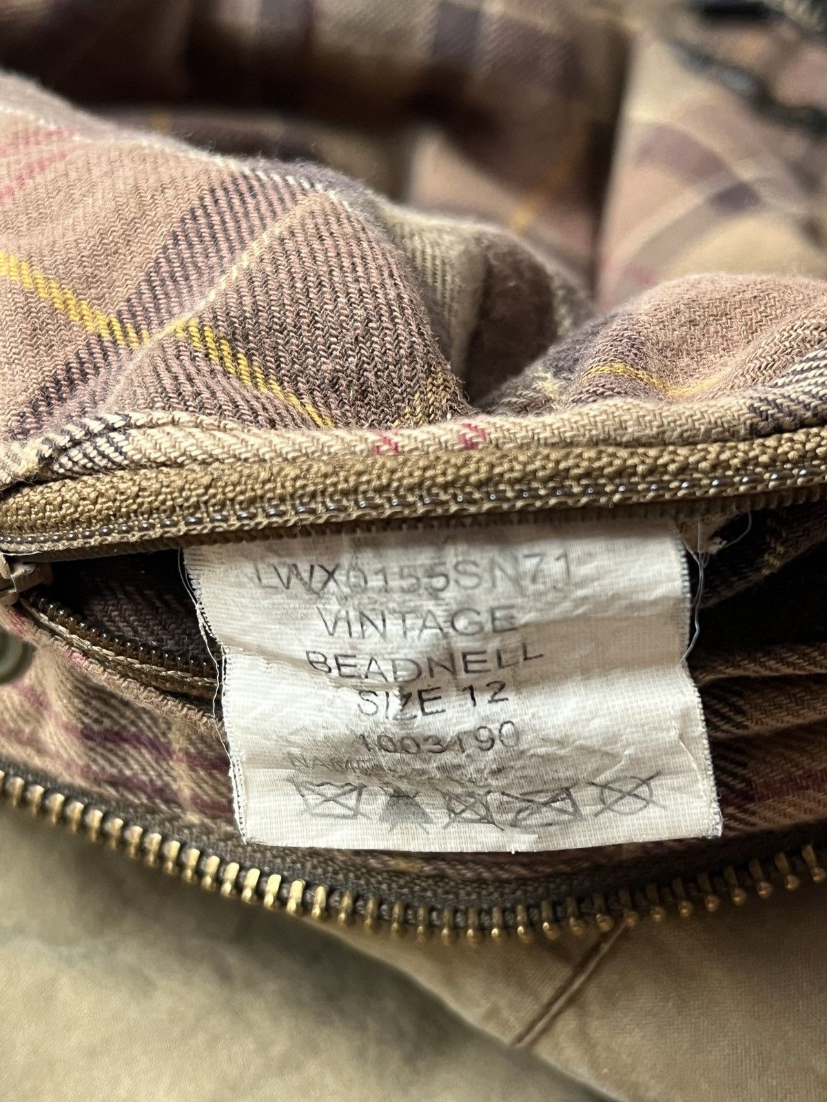Barbour Vintage Barbour Beadnell Beige Wax Cotton Women's Jacket Size M / US 6-8 / IT 42-44 - 7 Thumbnail