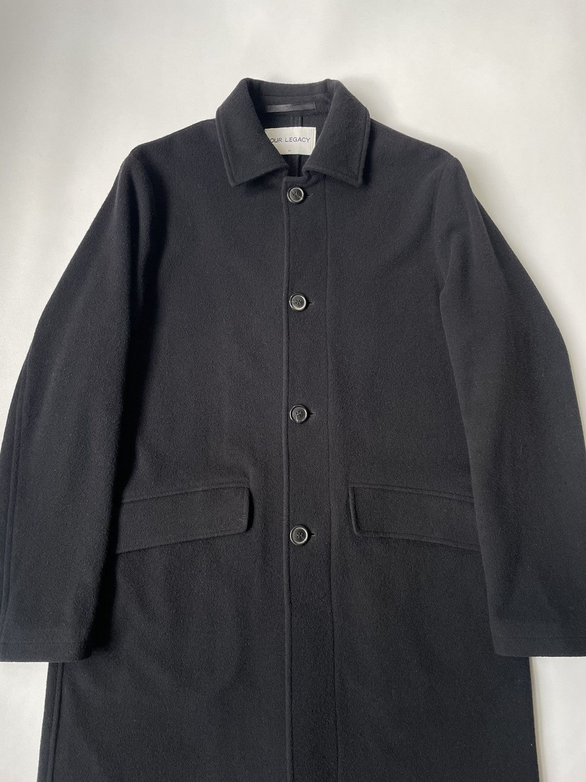 Our Legacy Boxy Fit Black Wool Overcoat Size US S / EU 44-46 / 1 - 2 Thumbnail
