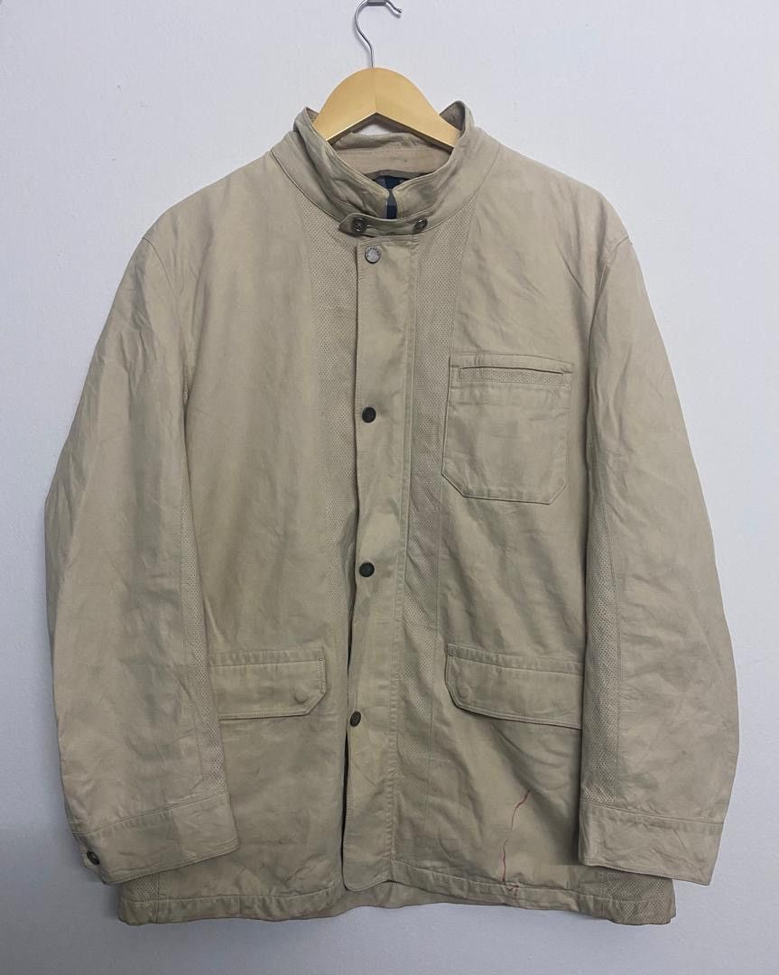 Burberry × Vintage Vintage Burberry Novacheck Synthetic Leather Jacket Size US S / EU 44-46 / 1 - 1 Thumbnail