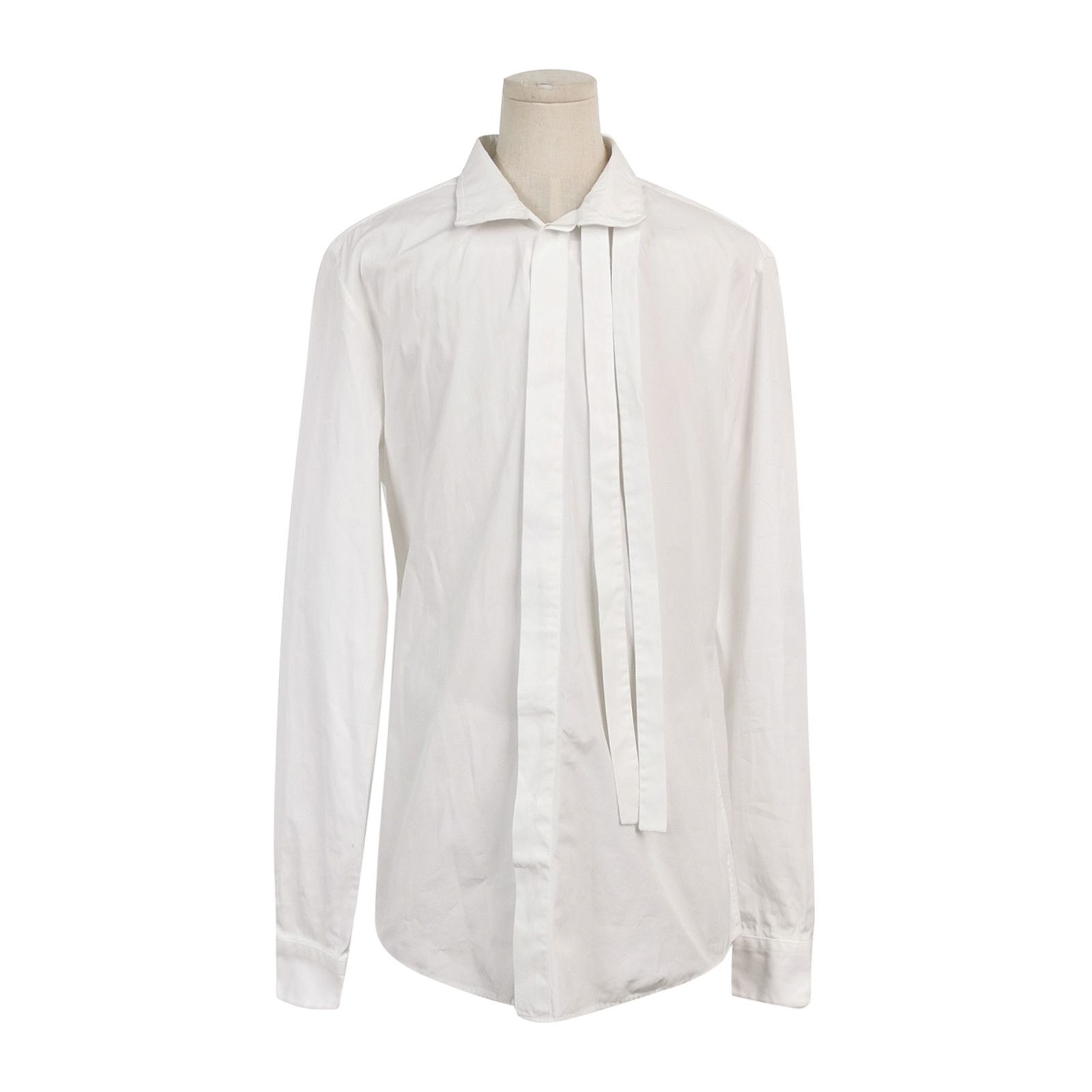 Givenchy Givenchy White Cotton Lapel Shirt Size M Size US L / EU 52-54 / 3 - 1 Thumbnail