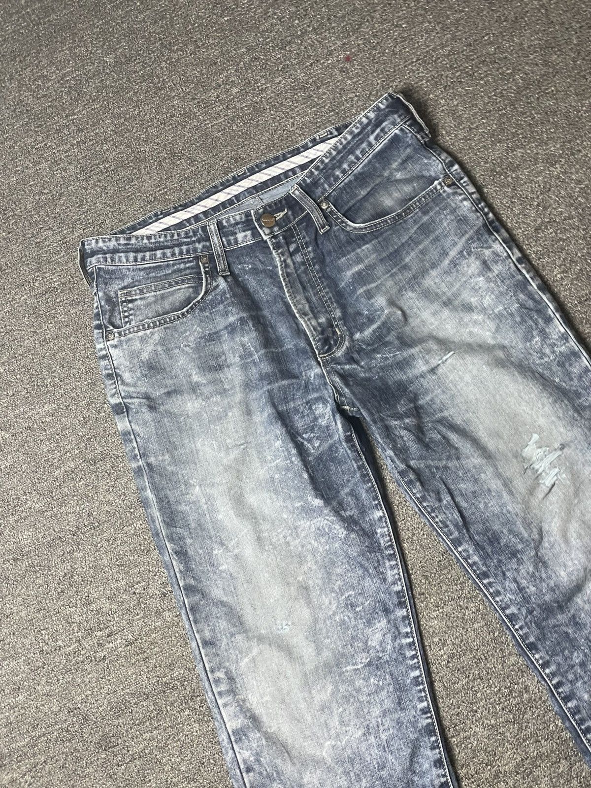 Vintage × Wrangler Wrangler Apparel Acid Wash Straight Cut Jeans (111) Size US 31 - 3 Thumbnail