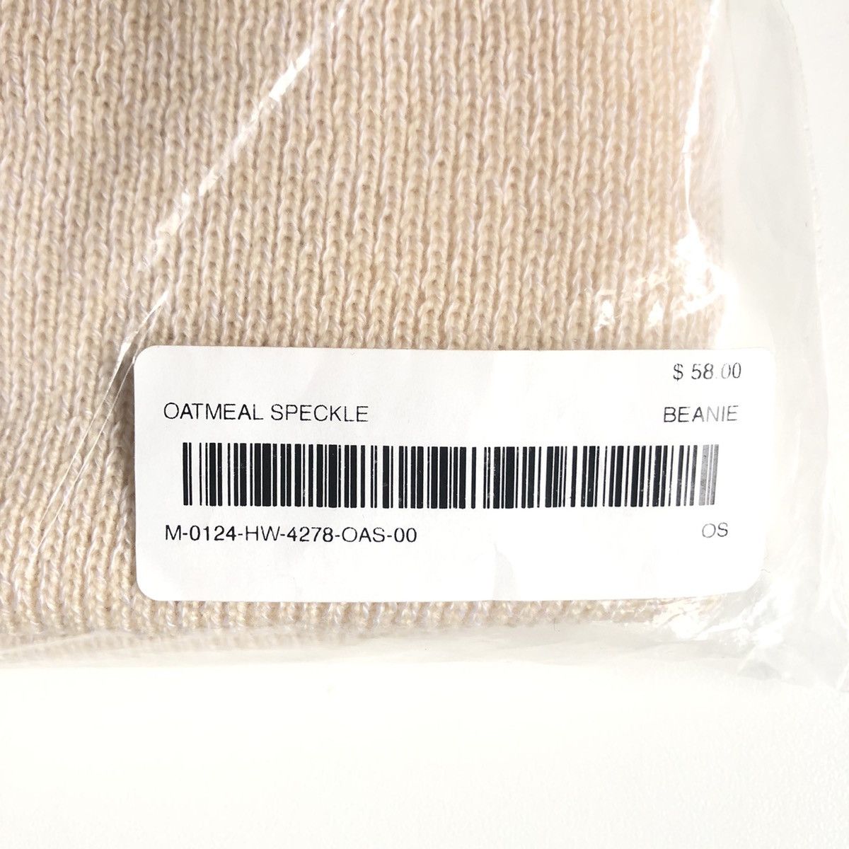 October's Very Own OVO (Small defects) Oatmeal Speckel Beanie Size ONE SIZE - 2 Thumbnail