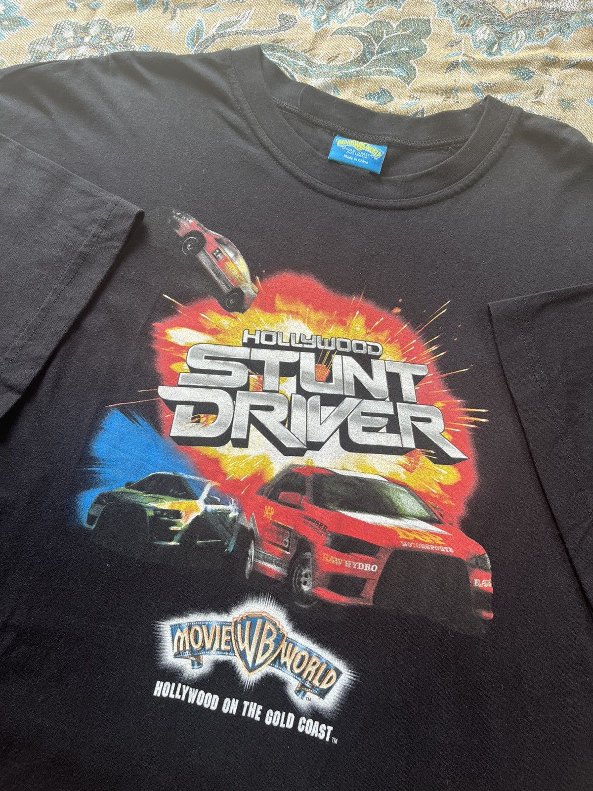 Warner Bros RARE Hollywood Stunt Driver Movie World T-Shirt Size US XXL / EU 58 / 5 - 2 Thumbnail
