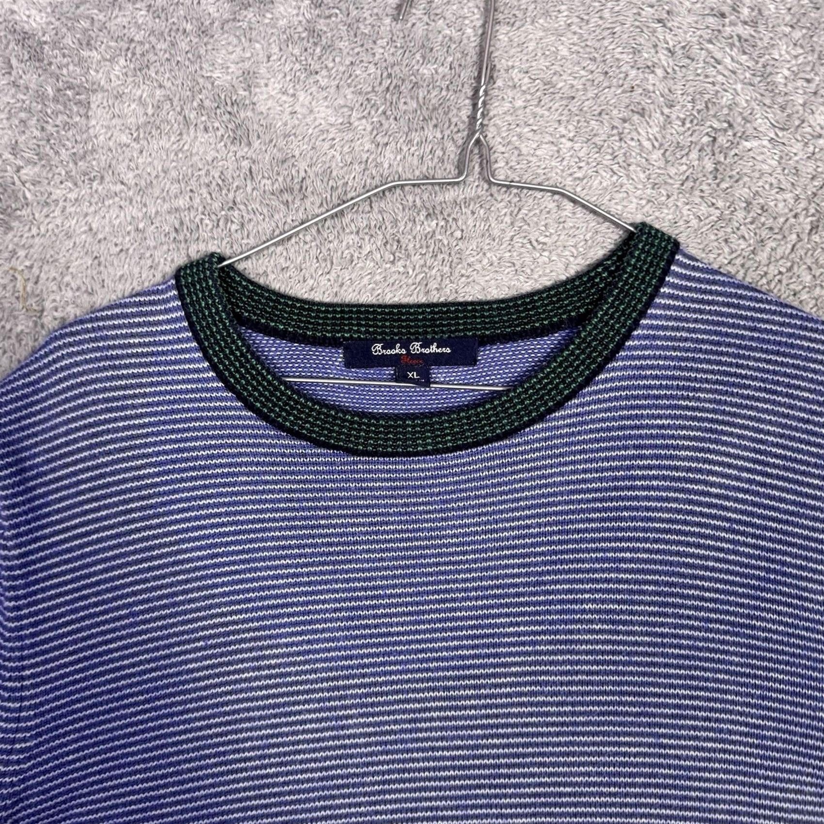 Brooks Brothers Brooks Brothers Sweater Men’s XL Wool Pullover Knit Sweatshirt Crew Neck Striped Knit Jumper Classic Preppy Size US XL / EU 56 / 4 - 5 Thumbnail