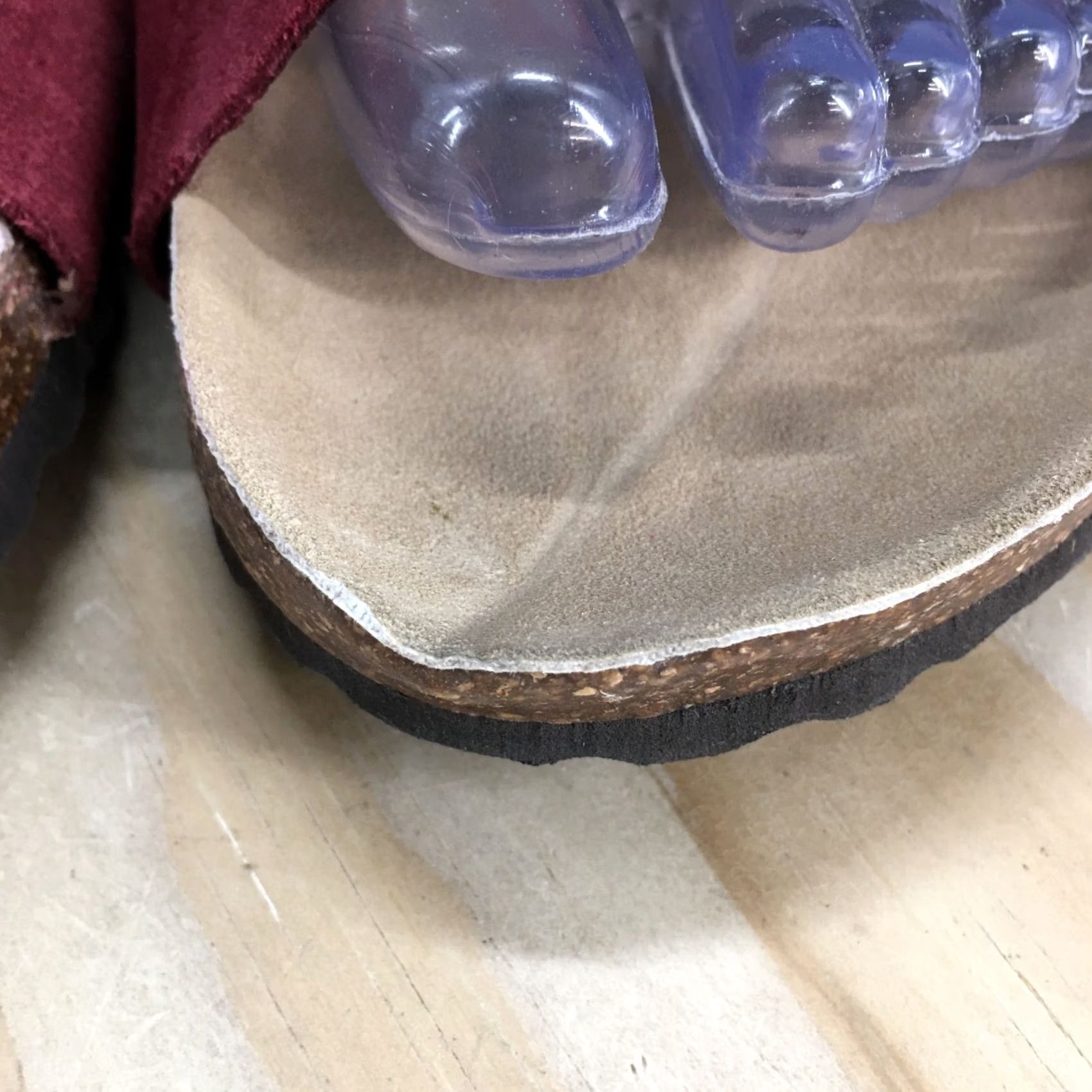 American Eagle Outfitters American Eagle Outfitters Sandals Womens 8 Slide Burgundy Buckle Comfort Casual Size US 8 / IT 38 - 4 Thumbnail