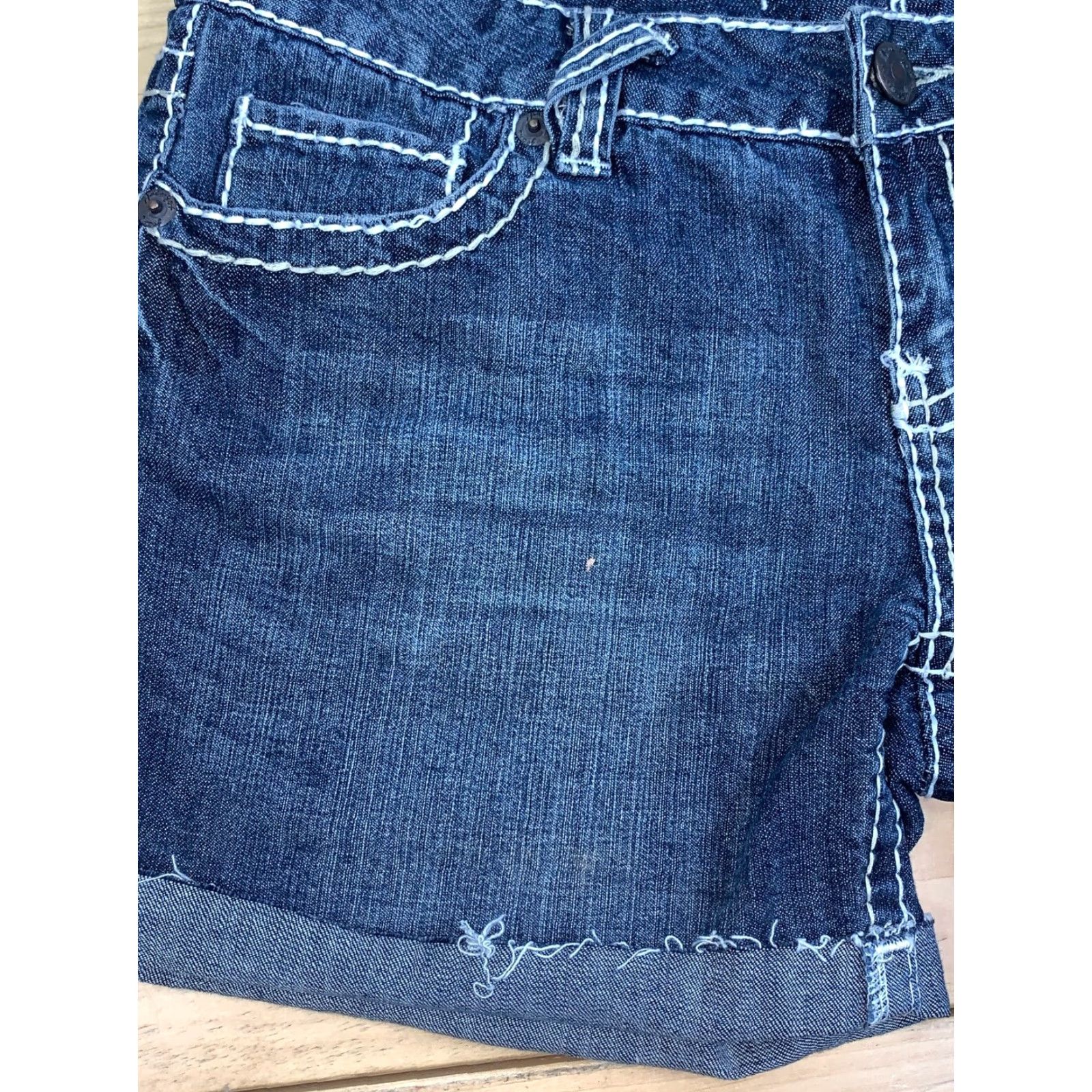 Vintage Amethyst Low Rise Cut Off Jean Shorts Juniors Size 9 Distressed #2527 Size 24" / US 00 / IT 34 - 8 Thumbnail