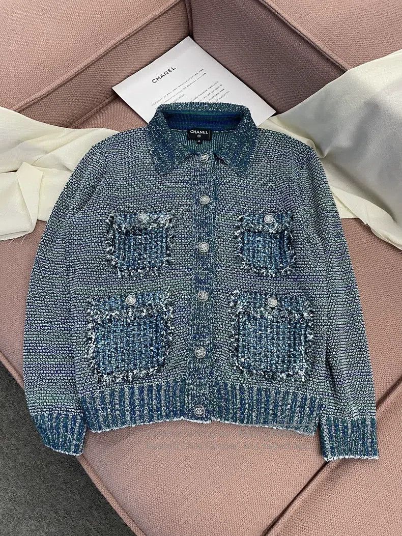 Chanel Chanel 23P sequin interspersed four-pocket jacket Size S / US 4 / IT 40 - 1 Thumbnail