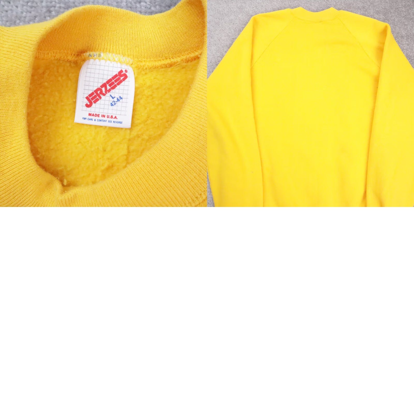 Vintage VINTAGE Shirt Mens L Yellow Central Europe Long Sleeve Crew Neck Pullover Sweatshirt Size US L / EU 52-54 / 3 - 8 Thumbnail