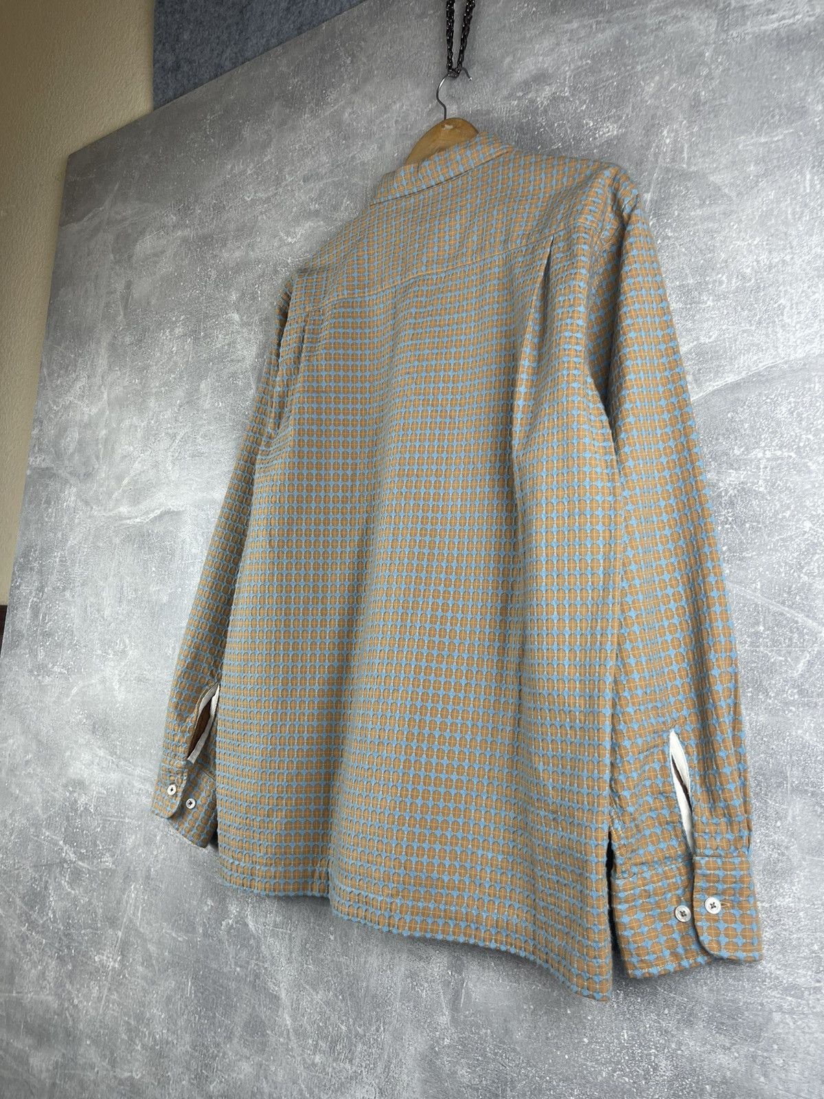 Universal Works Universal Works L.S Camp Shirt Sand Blue Deldos Cotton Size US M / EU 48-50 / 2 - 10 Thumbnail