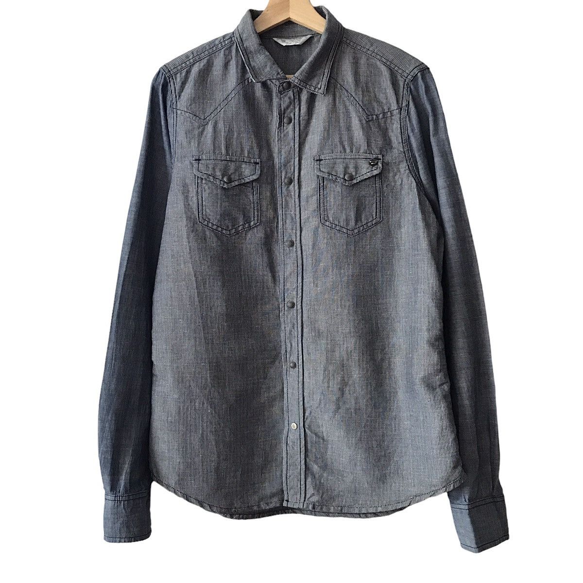 Diesel Diesel Industries Italy Linen Sleeve Hybrid Hickory Shirt | Grailed