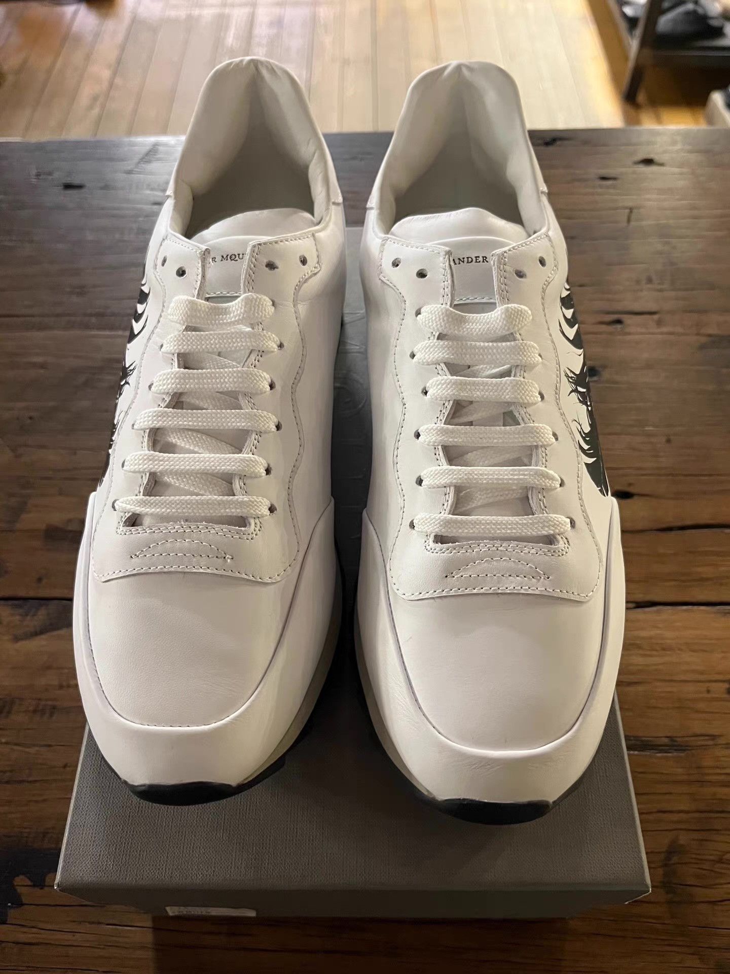 Alexander McQueen exander McQueen 15SS Men’s White Leather Ｑ25 Size US 8 / EU 41 - 4 Thumbnail