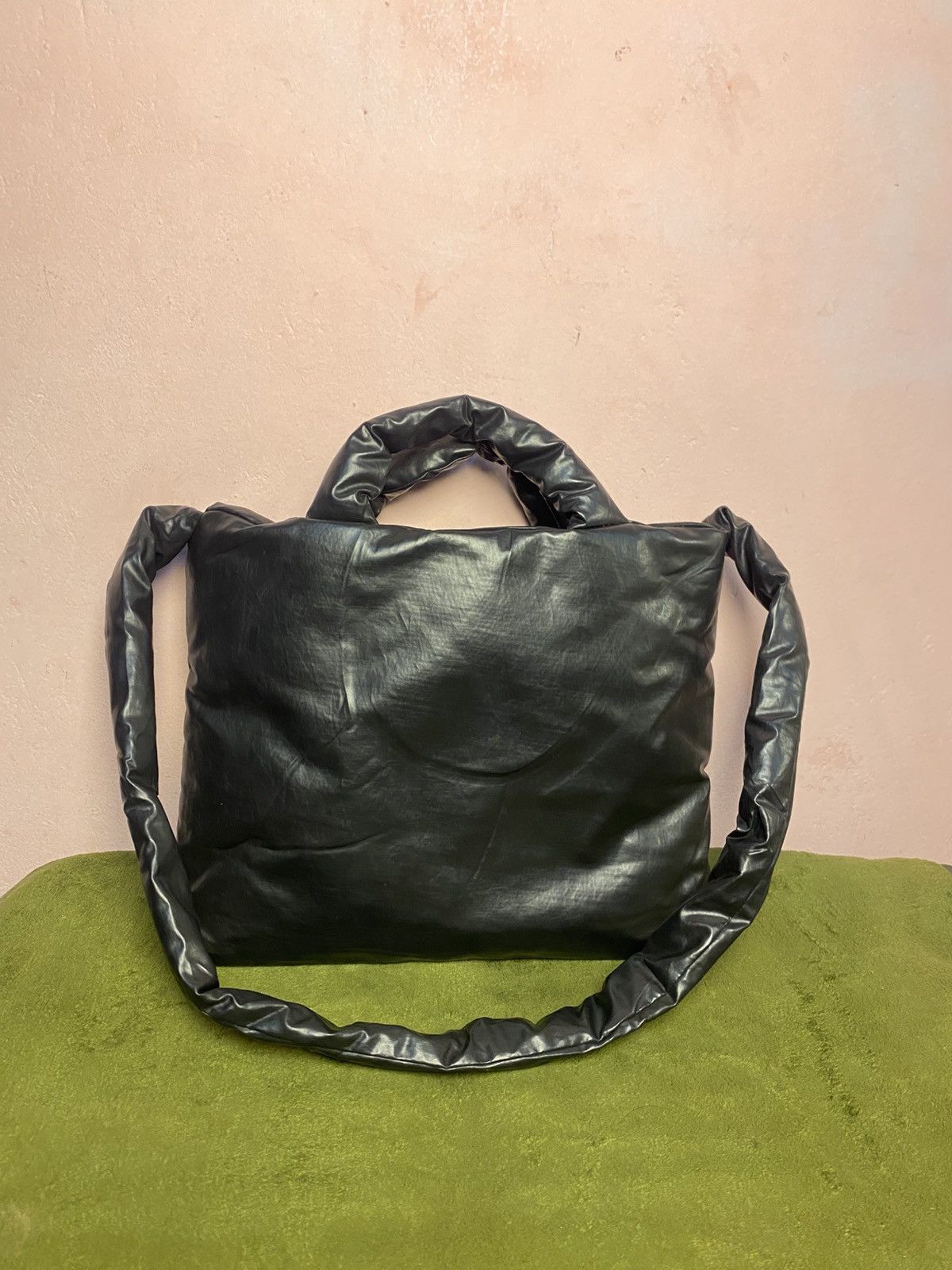 Kassl Editions Kassl Editions Small Leather Lacquer Pillow Bag Size ONE SIZE - 3 Thumbnail