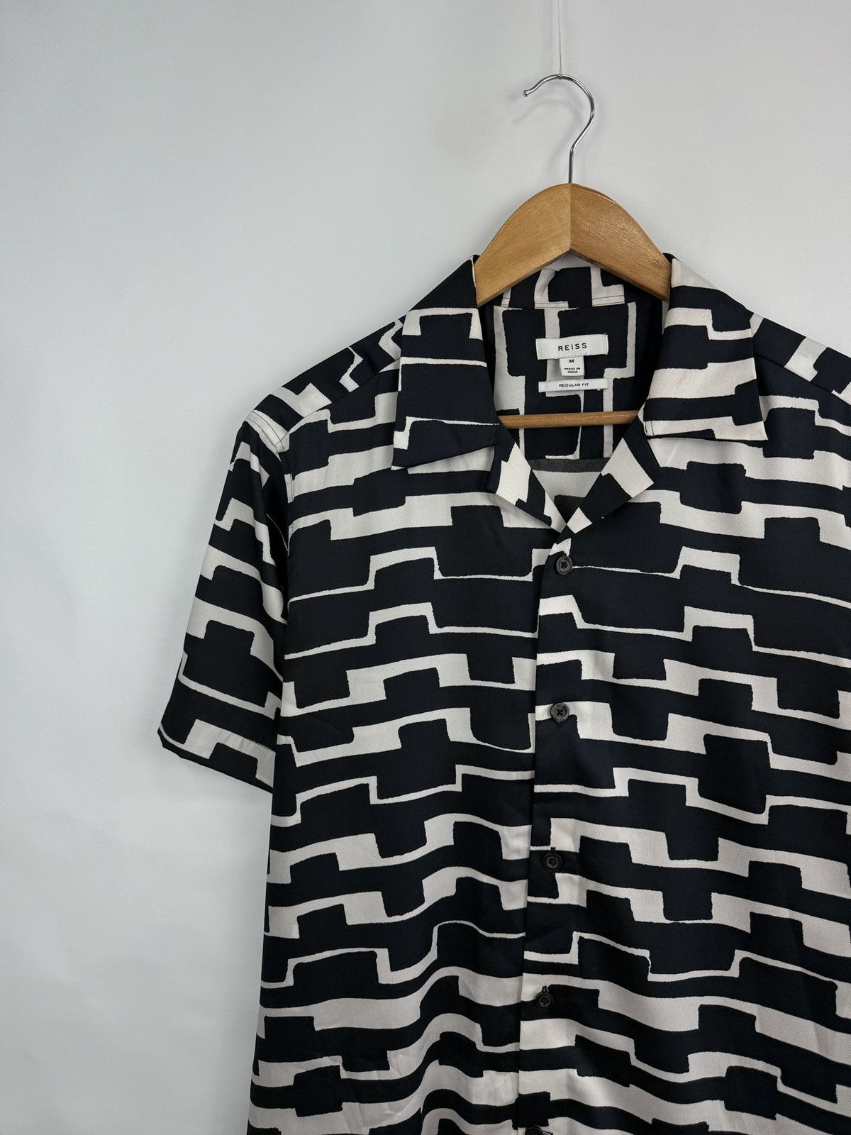 Reiss Reiss Luxury Abstract Asymmetrical Button Up Shirt Rare Size US M / EU 48-50 / 2 - 4 Thumbnail