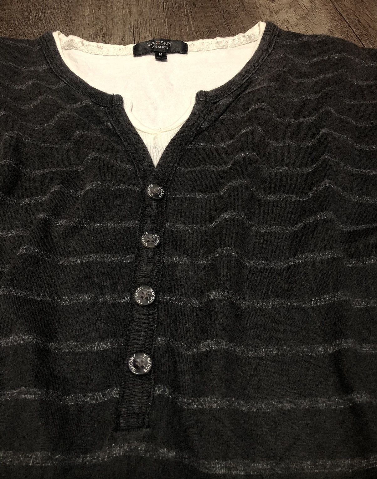 Designer × Vintage × Yohji Yamamoto Sacsny Y'saccs Y's Yohji Yamamoto Long Sleeve Tee Shirt Size US M / EU 48-50 / 2 - 9 Thumbnail