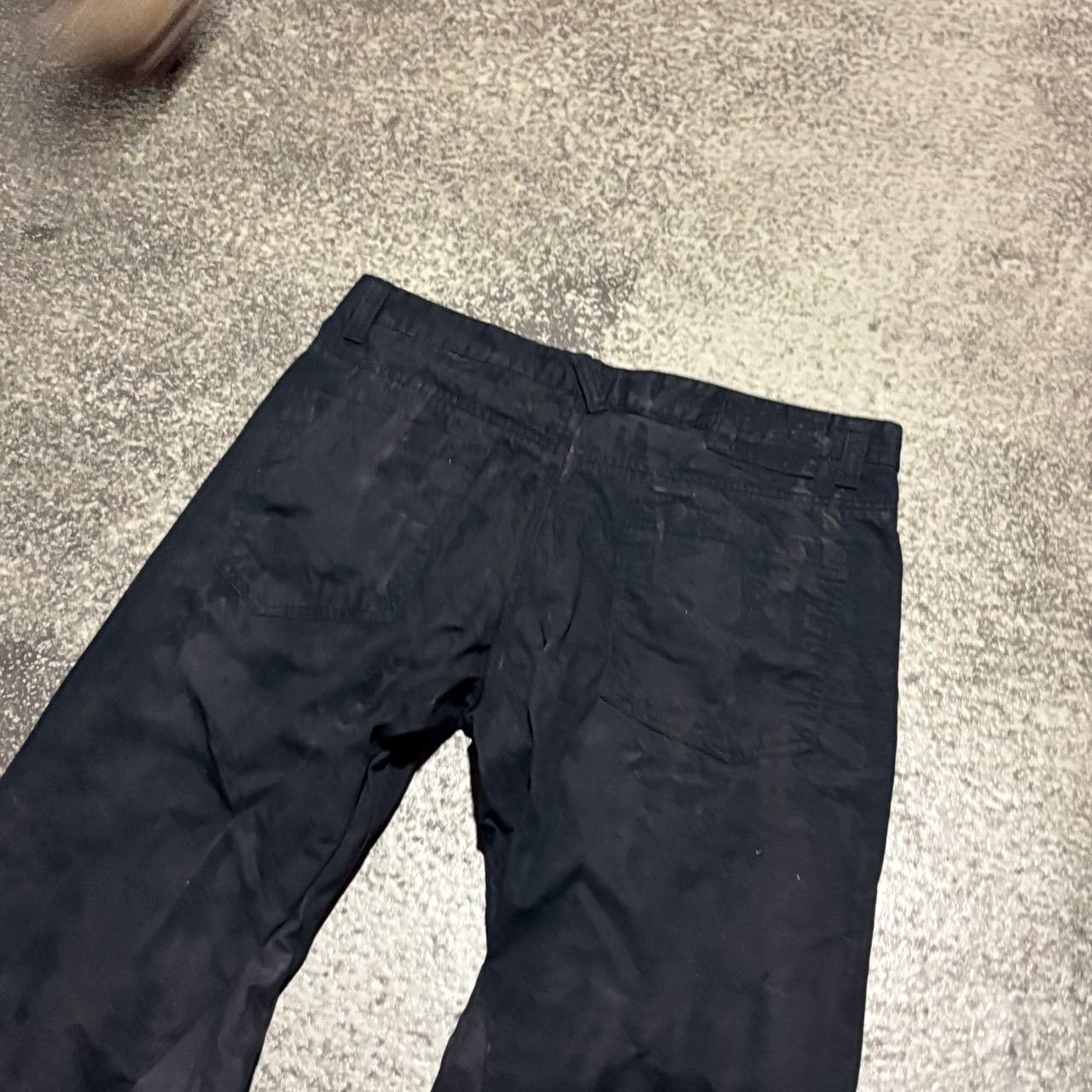Japanese Brand Custom Black Baggy Distressed Jeans Painted Wide Leg Size US 31 - 5 Thumbnail