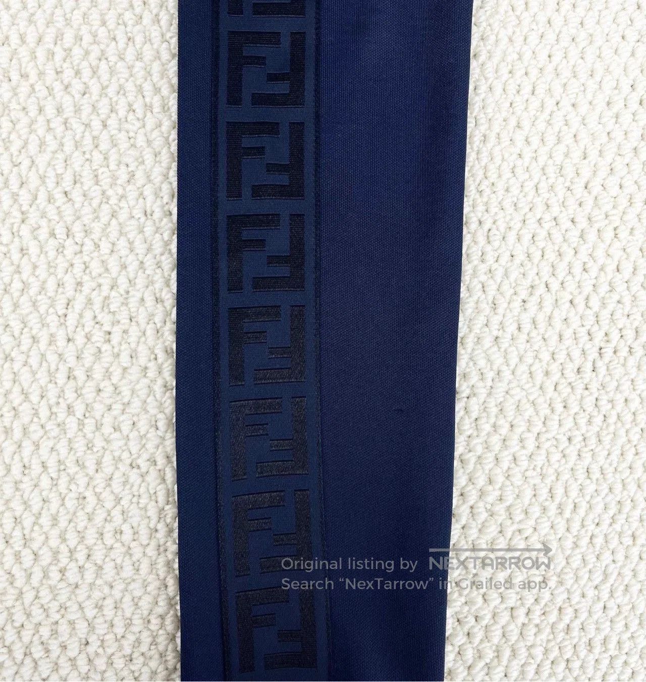 Fendi Fendi Navy Blue Embossed Double F Jacket. Size S / US 4 / IT 40 - 5 Thumbnail