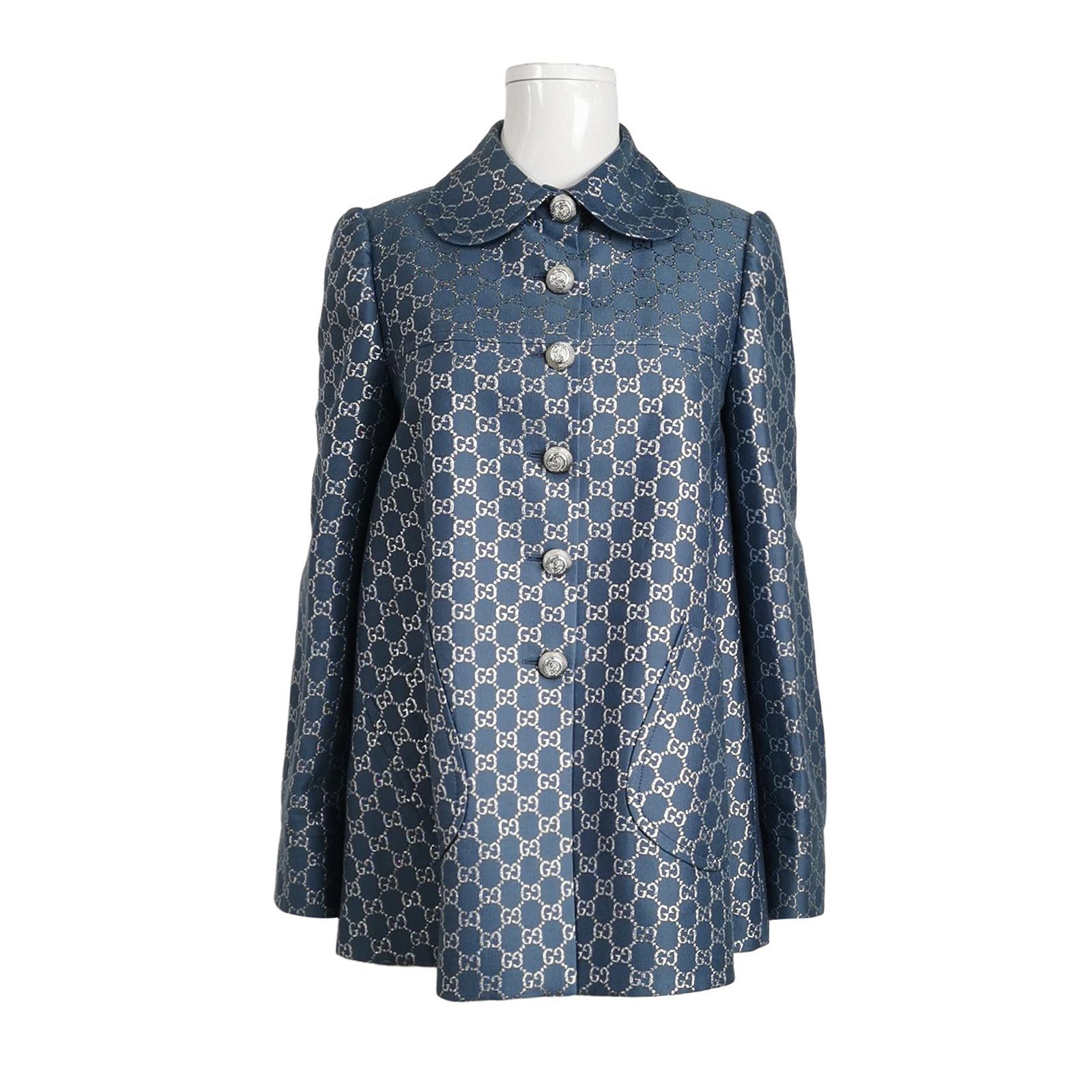 Gucci Gucci GG Monogram Wool-Silk Coat Size 38 Size XS / US 0-2 / IT 36-38 - 1 Thumbnail