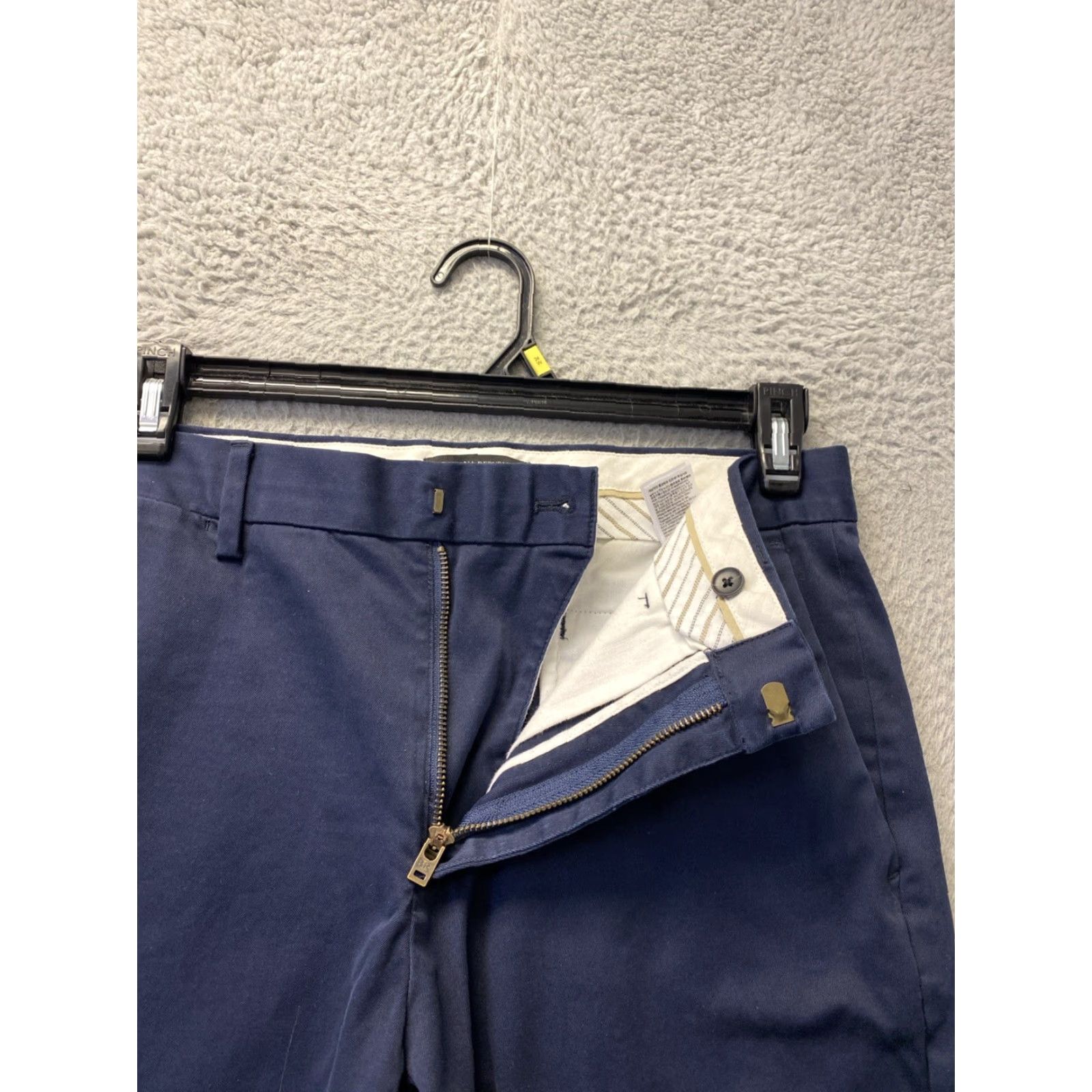 Banana Republic Banana Republic Slim Chino Pants - Adult 31x32 Navy - 5-Pocket Flat Front Cotton Modern Mens Size US 31 - 3 Thumbnail