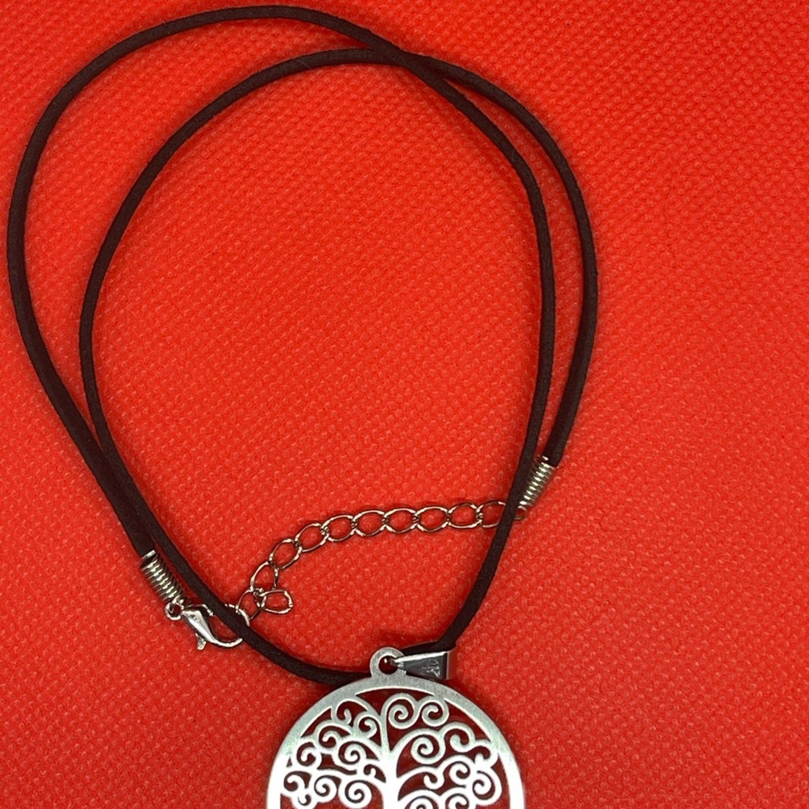 Other Leather Chorded Stainless Steel Tree of Life Size ONE SIZE - 2 Thumbnail