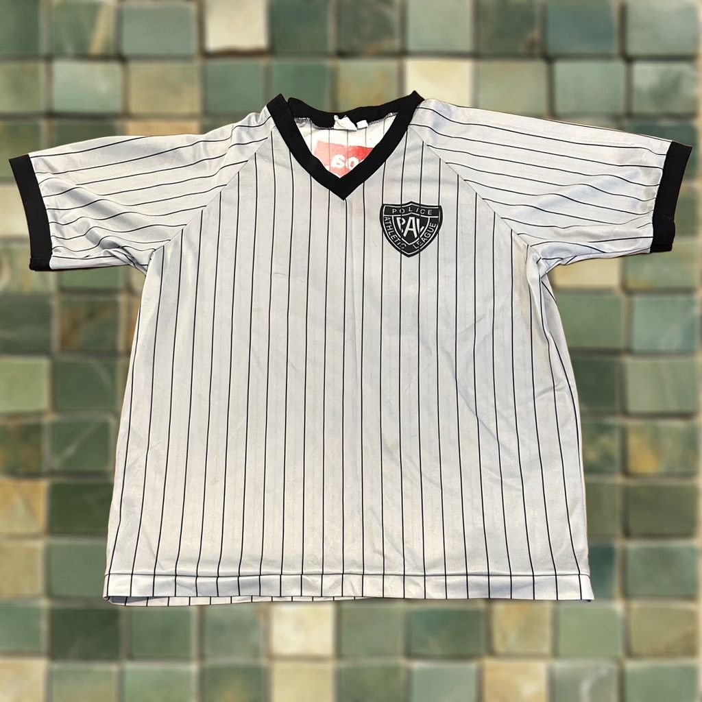 Vintage VINTAGE Police Athletic League Soccer Jersey Large 90s Gray Made In USA Mens Size US L / EU 52-54 / 3 - 1 Thumbnail