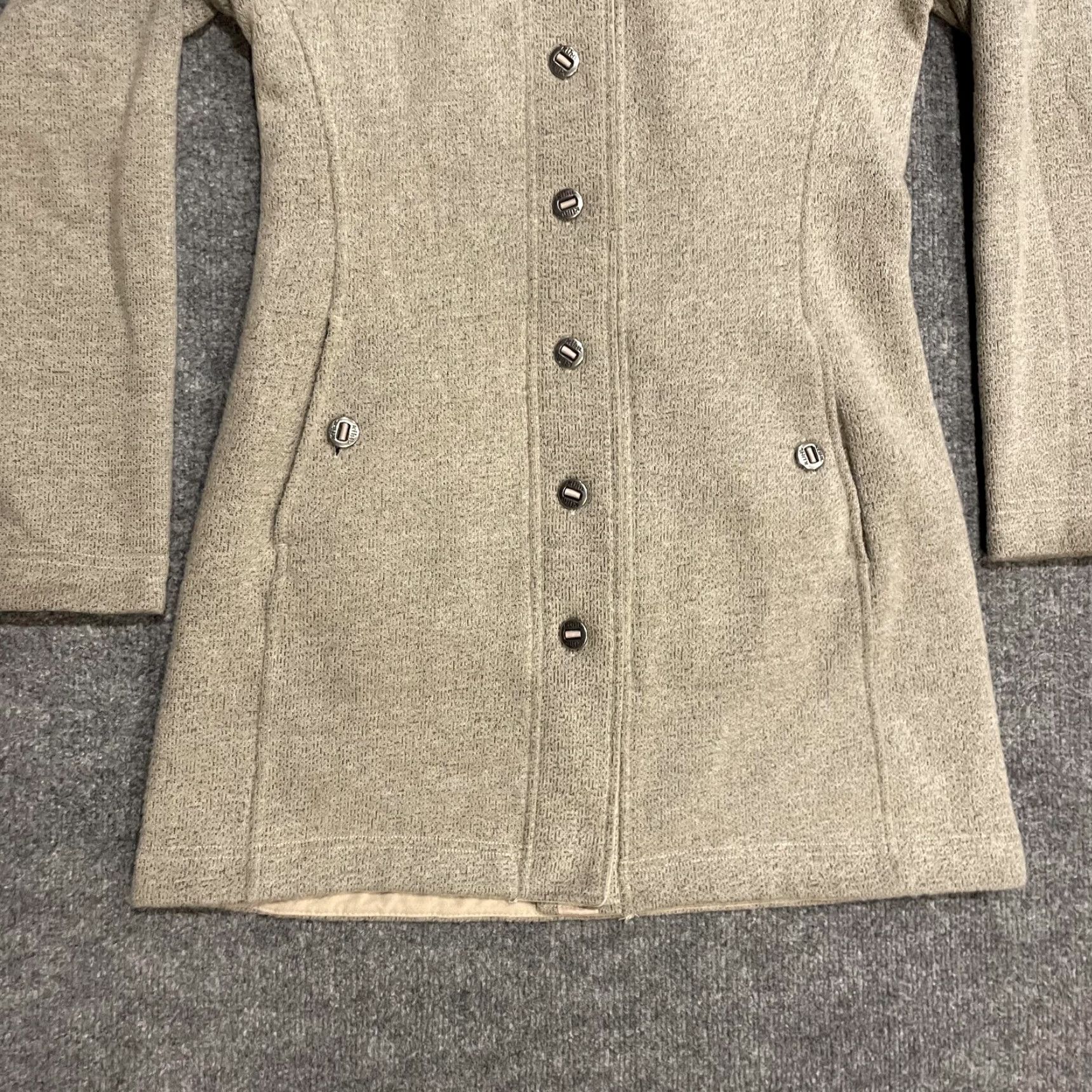 Vintage Kuhl Savina Sweater Jacket Womens Small Beige Alfpaca Fleece Long Coat Size S / US 4 / IT 40 - 4 Thumbnail
