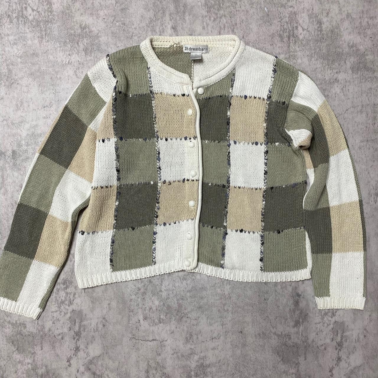 Other Green and white plaid cardigan #cottagecore Size US L / EU 52-54 / 3 - 1 Thumbnail