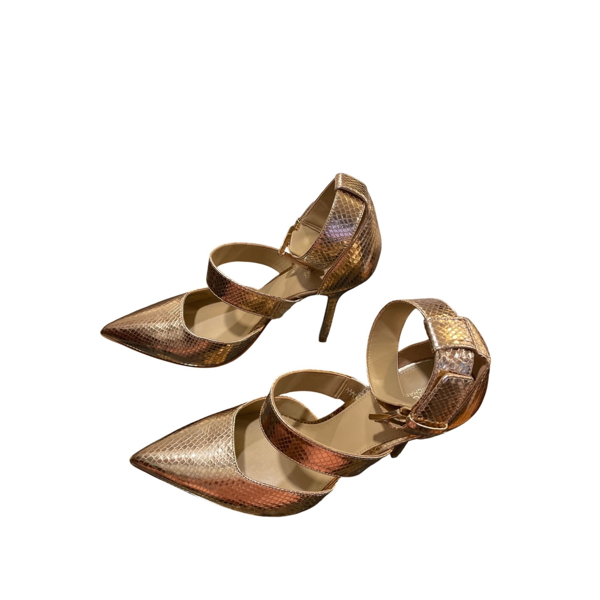 Michael Kors Michael Kors wms authentic gold croc design 4" stilleto heel Size US 8 / IT 38 - 4 Thumbnail