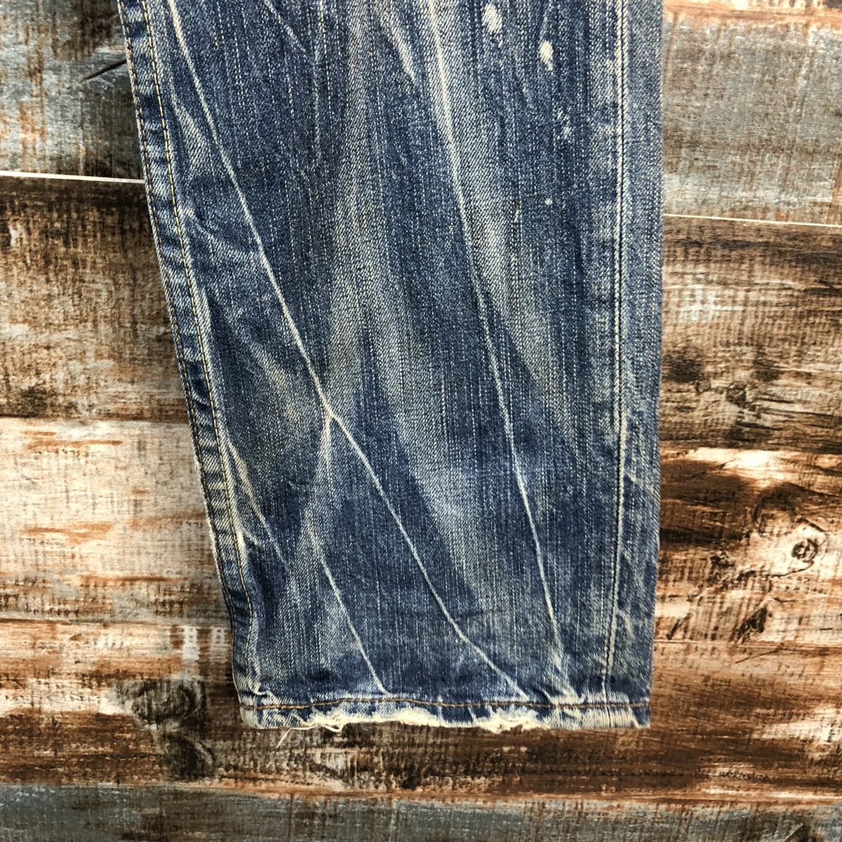 Levi's Levis 502 Blue faded ripped vintage jeans Denim Pants #A2608 Size US 33 - 12 Thumbnail