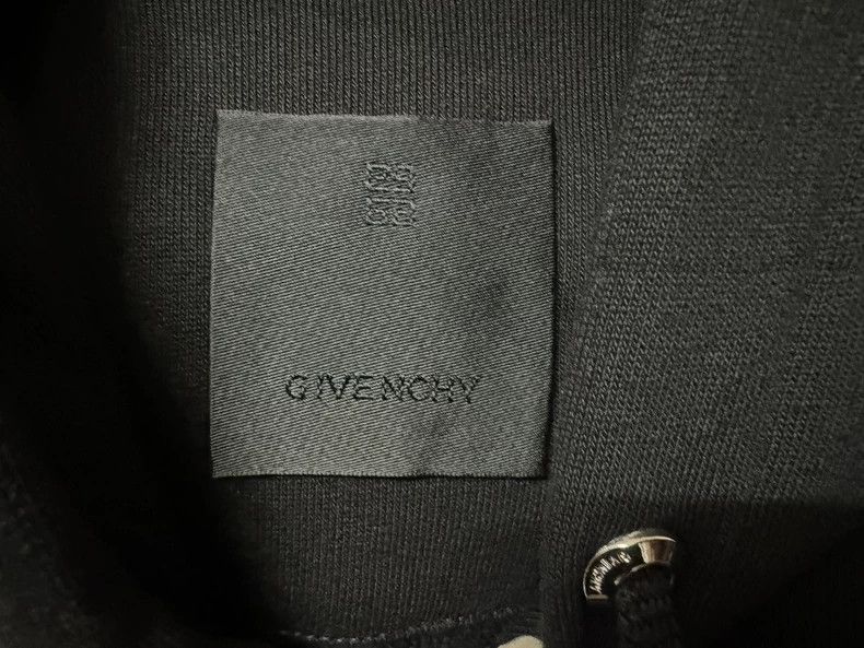 Givenchy Givenchy Classic Flocking Logo Letter Black Hooded Sweatsh Size US S / EU 44-46 / 1 - 6 Thumbnail