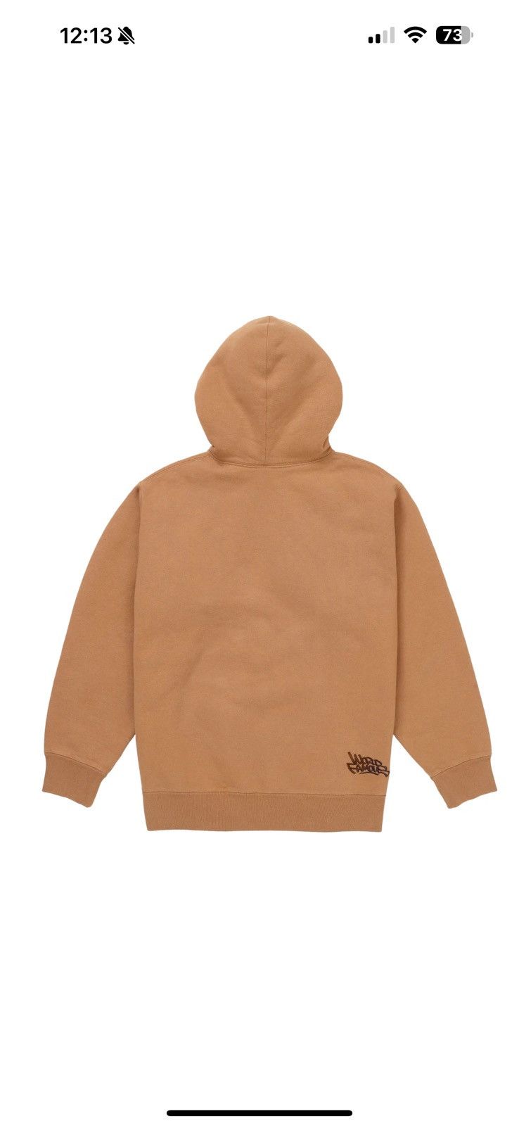 Supreme 🔥Supreme Raised Handstyle Hooded Sweatshirt Dark Taupe Brown Size US XXL / EU 58 / 5 - 5 Thumbnail