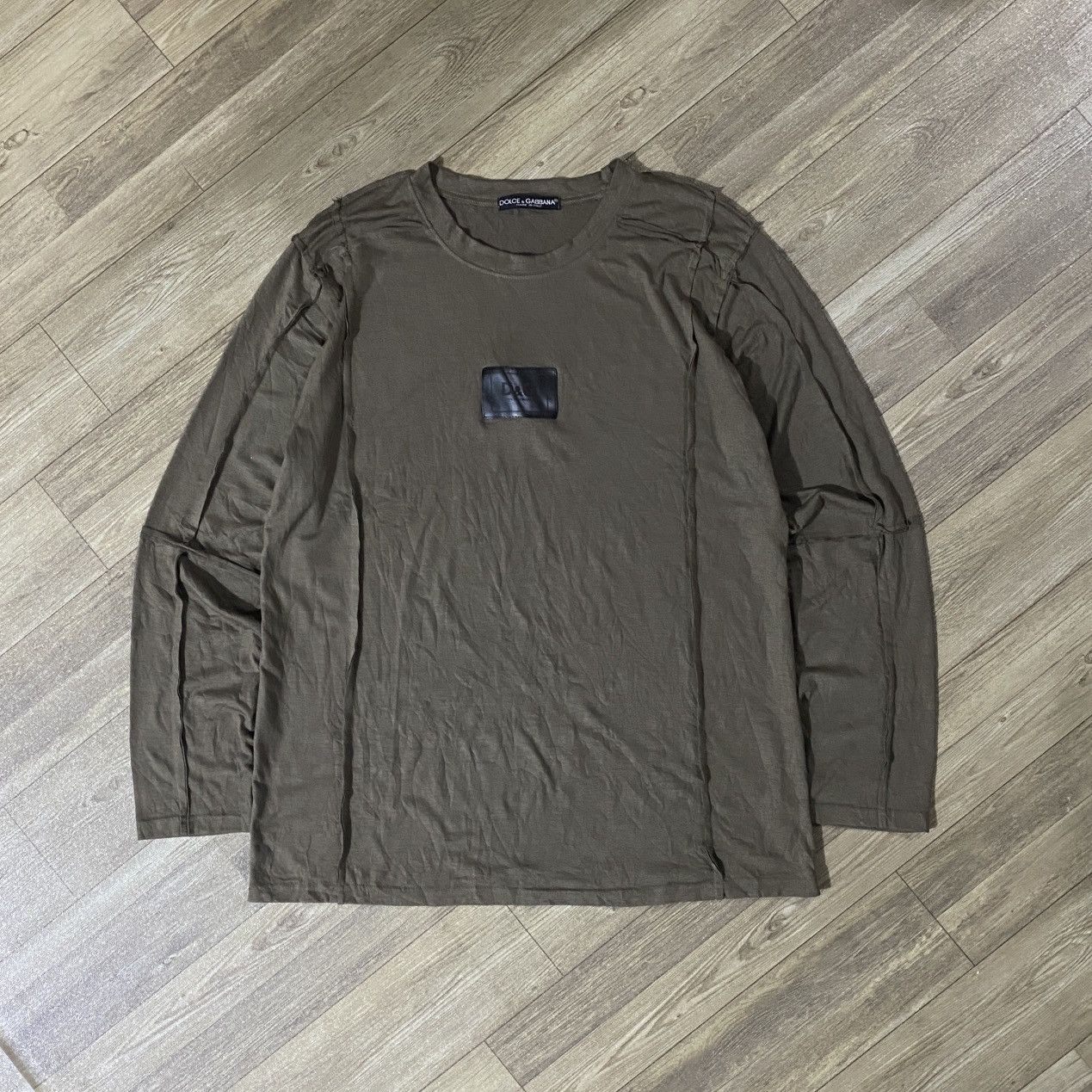 Dolce & Gabbana × Vintage Vtg Golce & Gabbana Design Y2k Longsleeve T-Shirt Logo Box Size US M / EU 48-50 / 2 - 1 Thumbnail