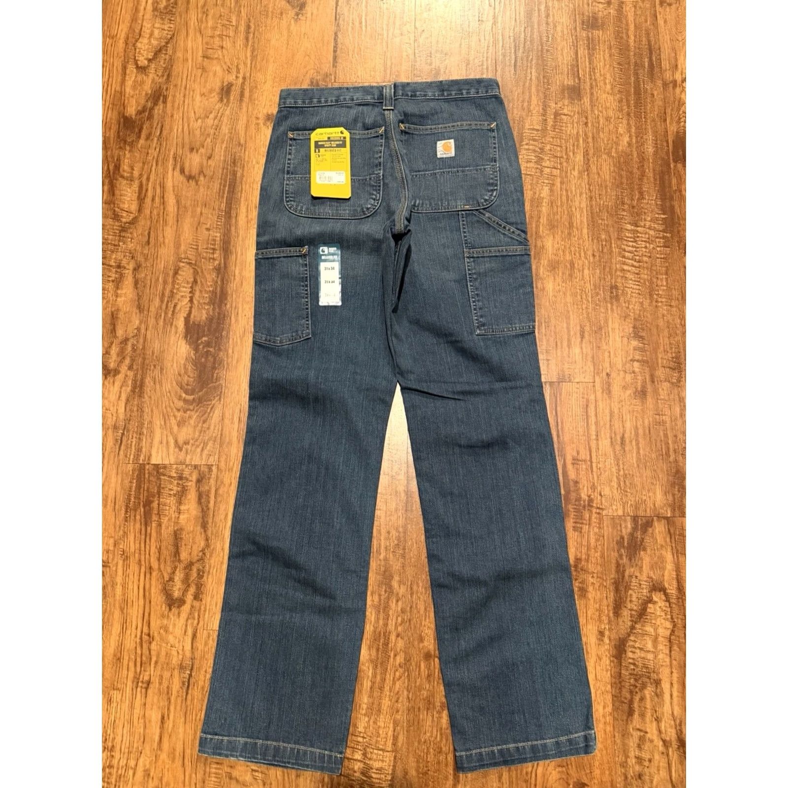 Carhartt Carhartt Jeans Relaxed Type: Jeans 31x34 BD2808M Blue Denim (F656) Men Regular Inseam 34 5-Pocket Design Zip Straight Pockets Rugged Flex Utility Size US 31 - 2 Thumbnail