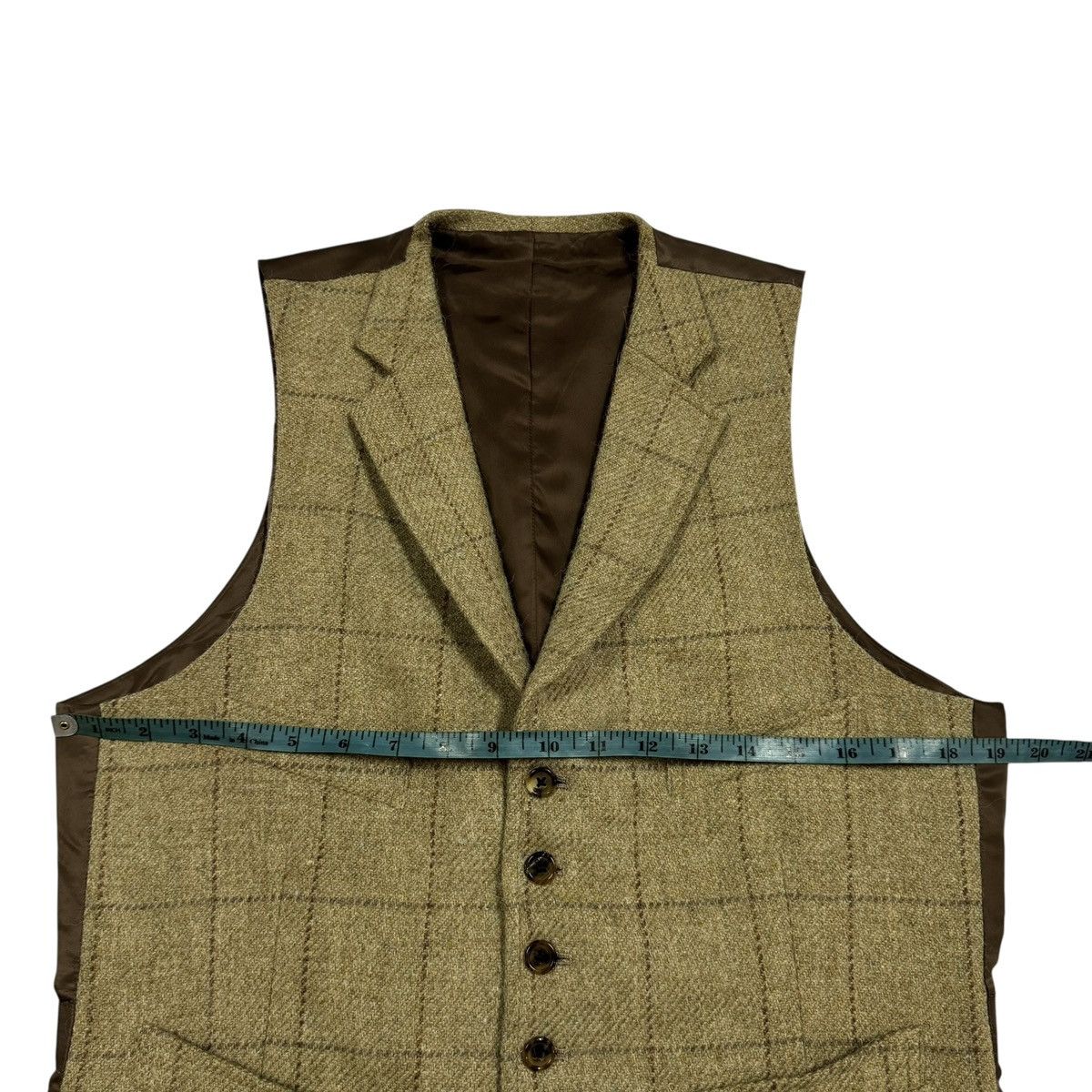 RRL Ralph Lauren Polo RL Tartan Wool Vest Jacket Size 38L - 12 Thumbnail