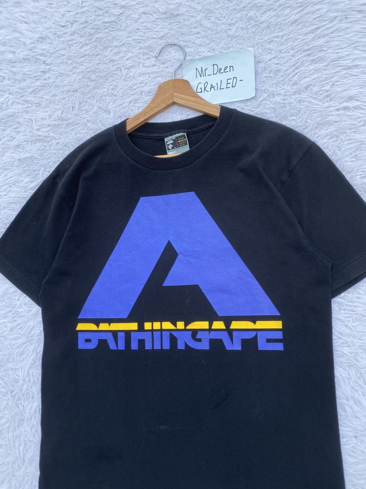 Bape Rare Vintage A Bathing Ape Black Tshirt Ideograph Size US M / EU 48-50 / 2 - 7 Thumbnail