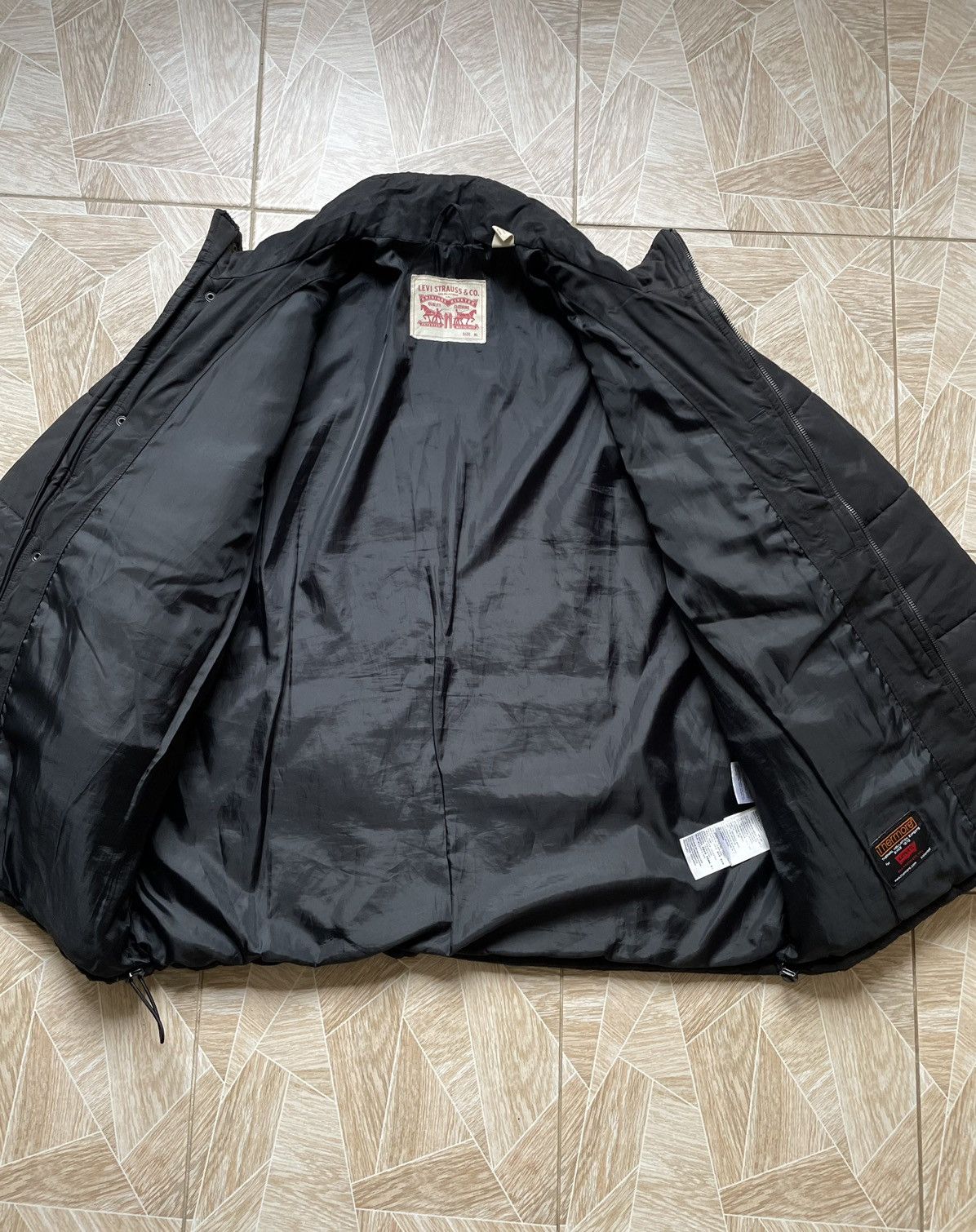 Levi's × Levi's Vintage Clothing × Vintage Y2K Vintage Thermore Levi’s Logo Puffer Down Jacket Black XL Size US XL / EU 56 / 4 - 11 Thumbnail