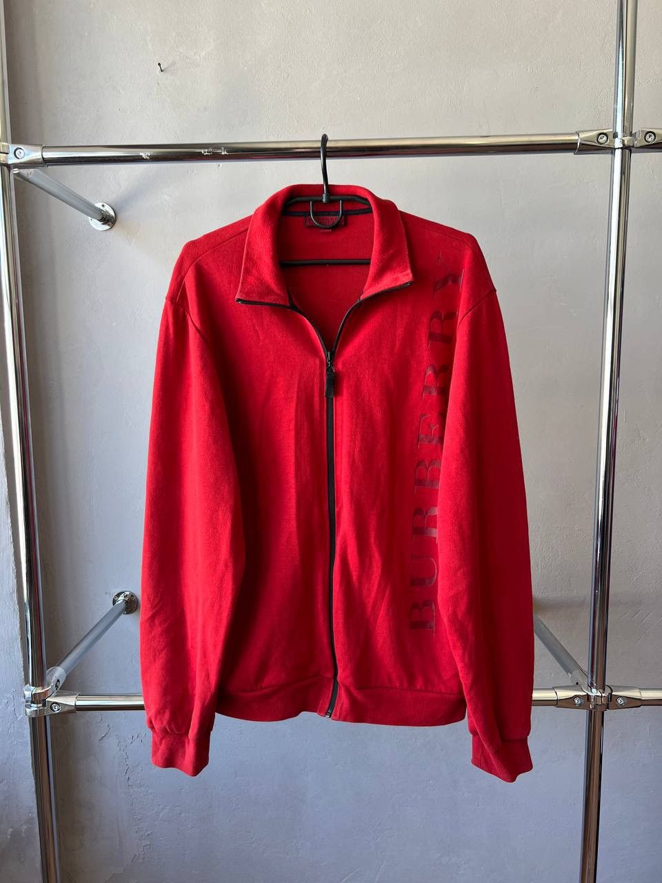 Burberry BURBERRY SPORT RED CASUAL MENS FULL ZIP BIG LOGO SWEATSHIRT Size US XL / EU 56 / 4 - 2 Thumbnail