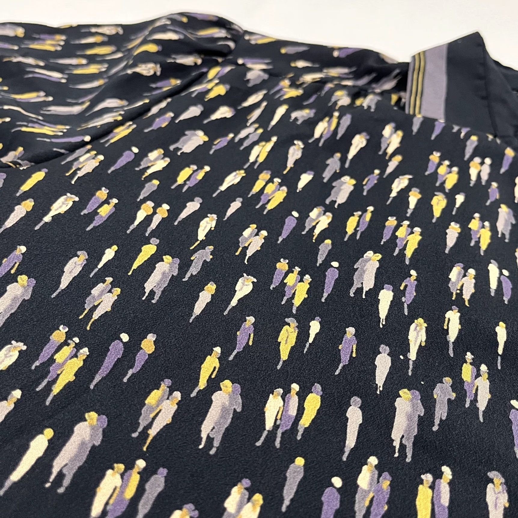 Vintage VTG Serge Nancel Blouse Womens Sz 42 Button-Up Geometric Pattern Black 42 Retro Classic Womens Size M / US 6-8 / IT 42-44 - 7 Thumbnail
