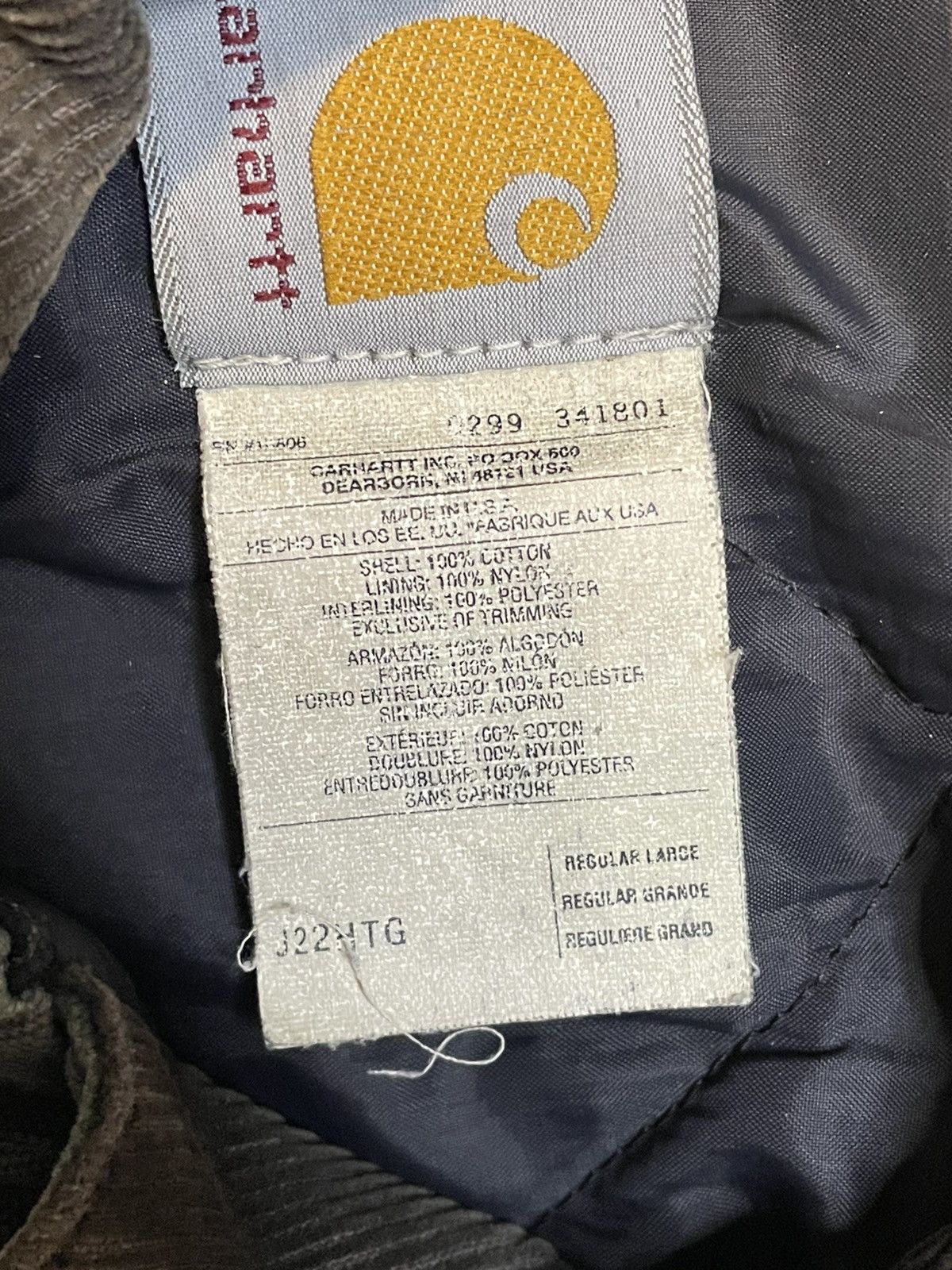 Carhartt J22 Vintage Hunter Green Faded Distressed Carhartt Jacket Size US L / EU 52-54 / 3 - 7 Thumbnail