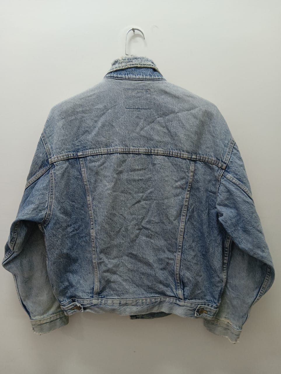 Vintage 🔥Vintage 90s Spirit Destressed Denim Jacket Large Size US L / EU 52-54 / 3 - 4 Thumbnail