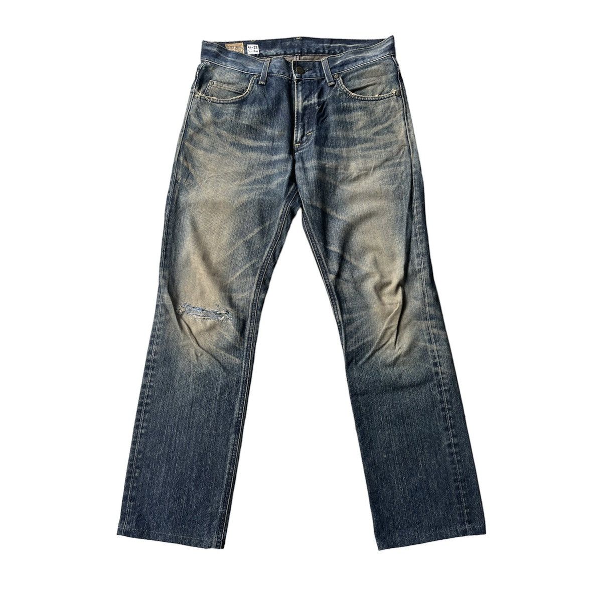 Lee Distressed Vintage Lee Riders Gold Label Japan Jeans Size US 33 - 2 Thumbnail