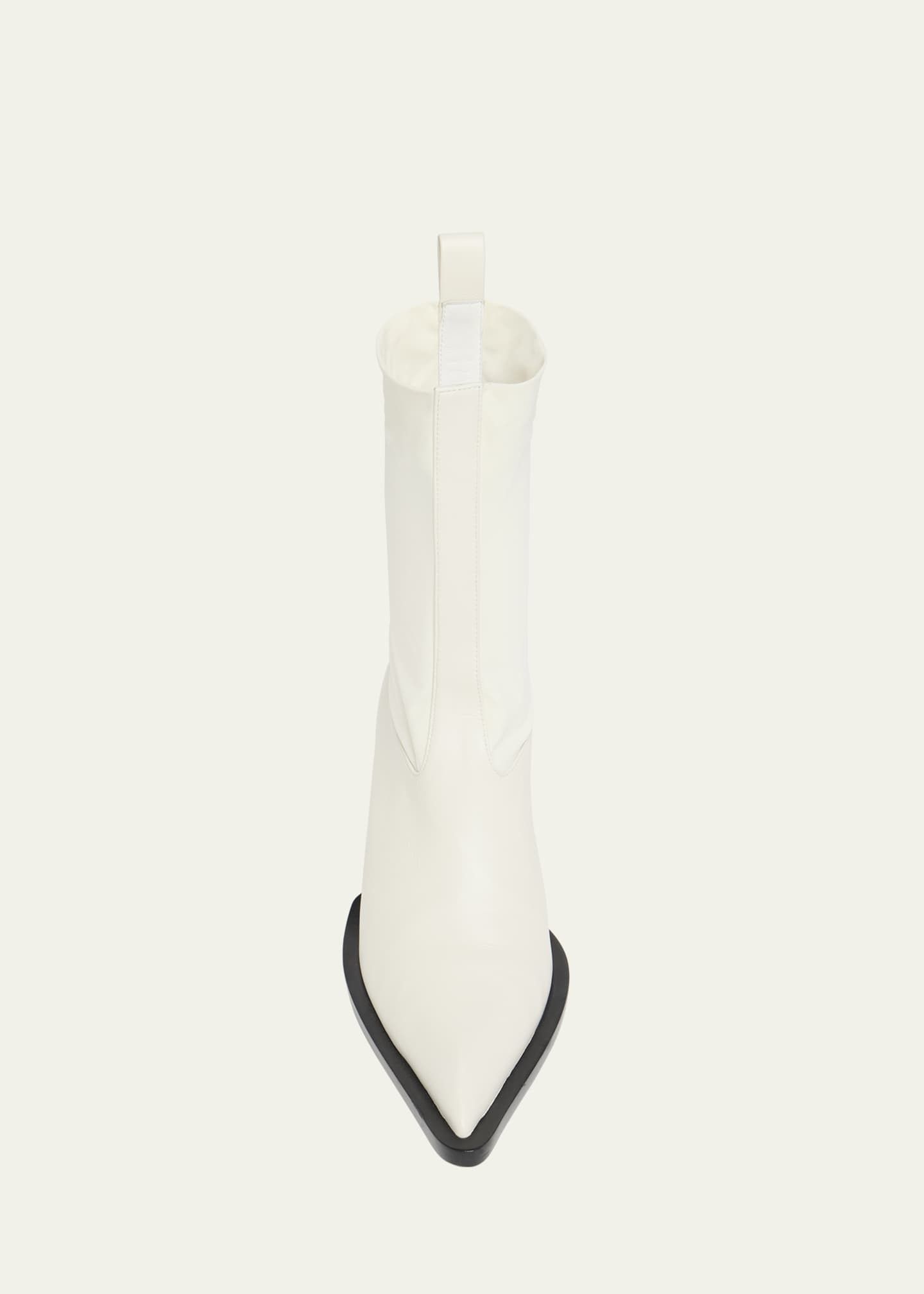 Jil Sander o1loc1c0426 Leather Ankle Boots in White Size US 7 / IT 37 - 3 Thumbnail