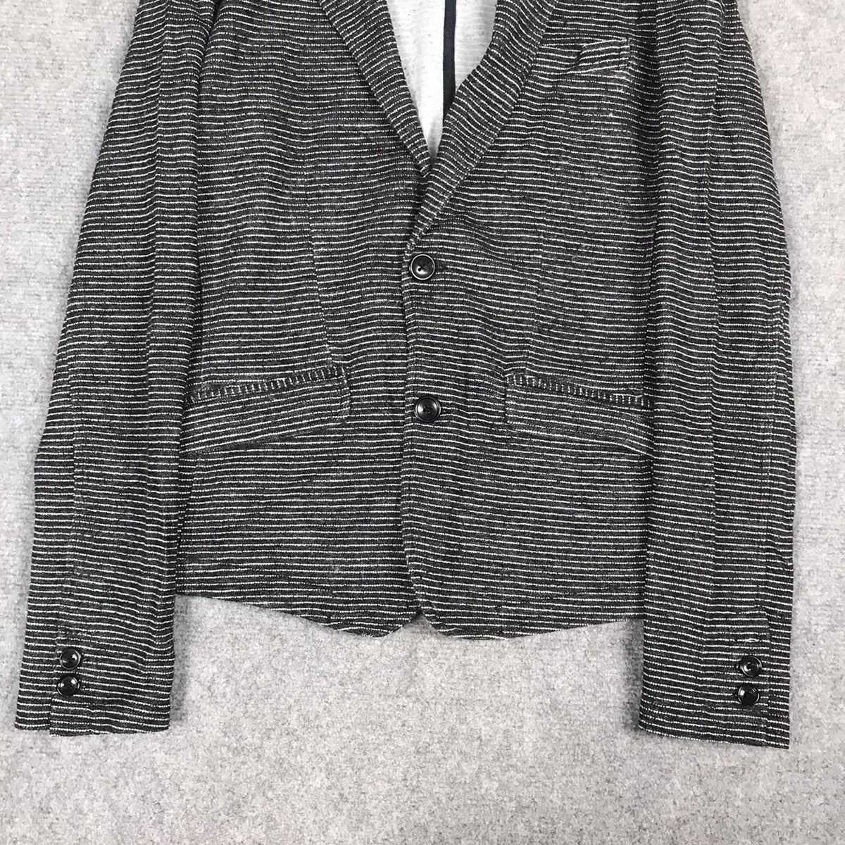 If Six Was Nine × Japanese Brand × Vintage SEMANTIC DESIGN STRIPED PUNK COAT JACKET Size US S / EU 44-46 / 1 - 3 Thumbnail