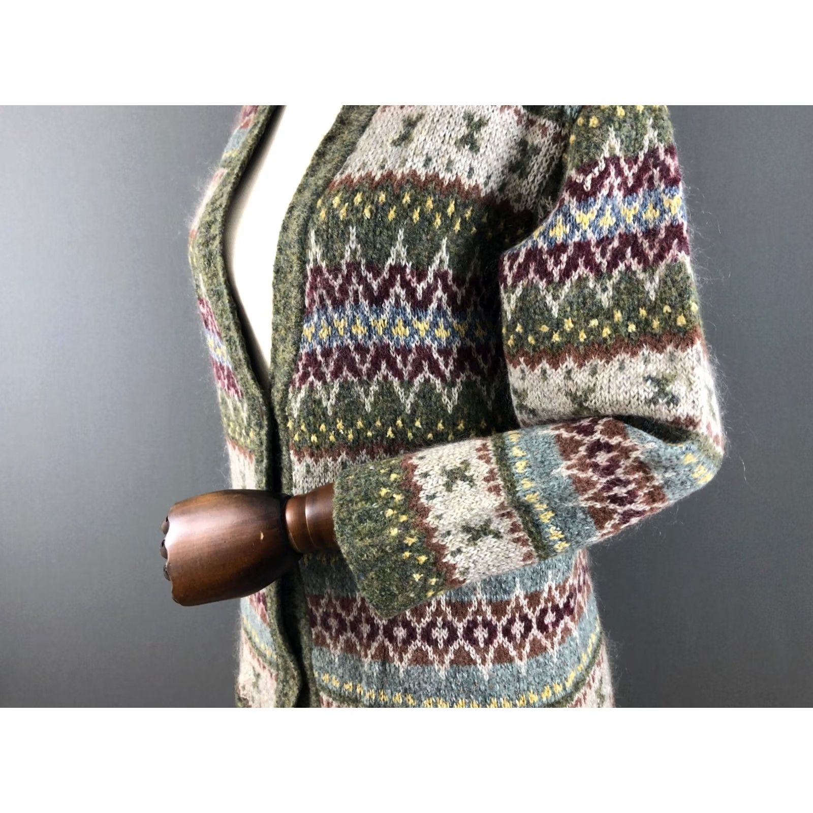 Bogner Bogner Cardigan Women Multicolor Wool Mohair Nylon Silk V-Neck Long Sleeve 8 Patterned Sweater Size M / US 6-8 / IT 42-44 - 7 Thumbnail