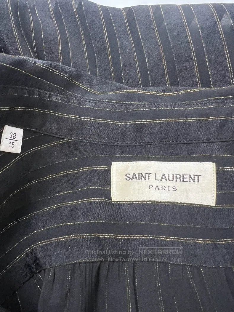 Saint Laurent Paris Saint Laurent Paris Mulberry Silk Black and Gold Striped B Size XS / US 0-2 / IT 36-38 - 5 Thumbnail
