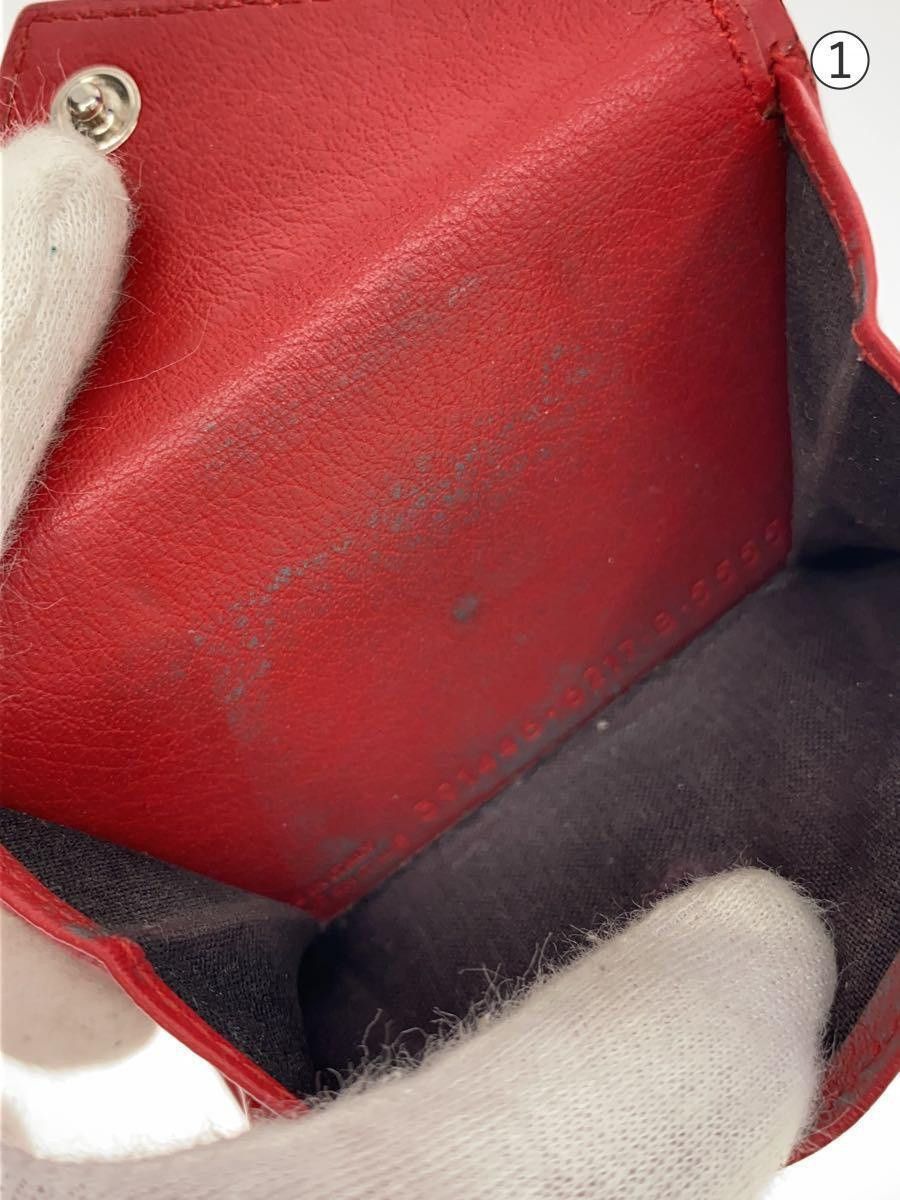 Balenciaga Balenciaga Leather Tri-Fold Wallet Red Size ONE SIZE - 5 Thumbnail