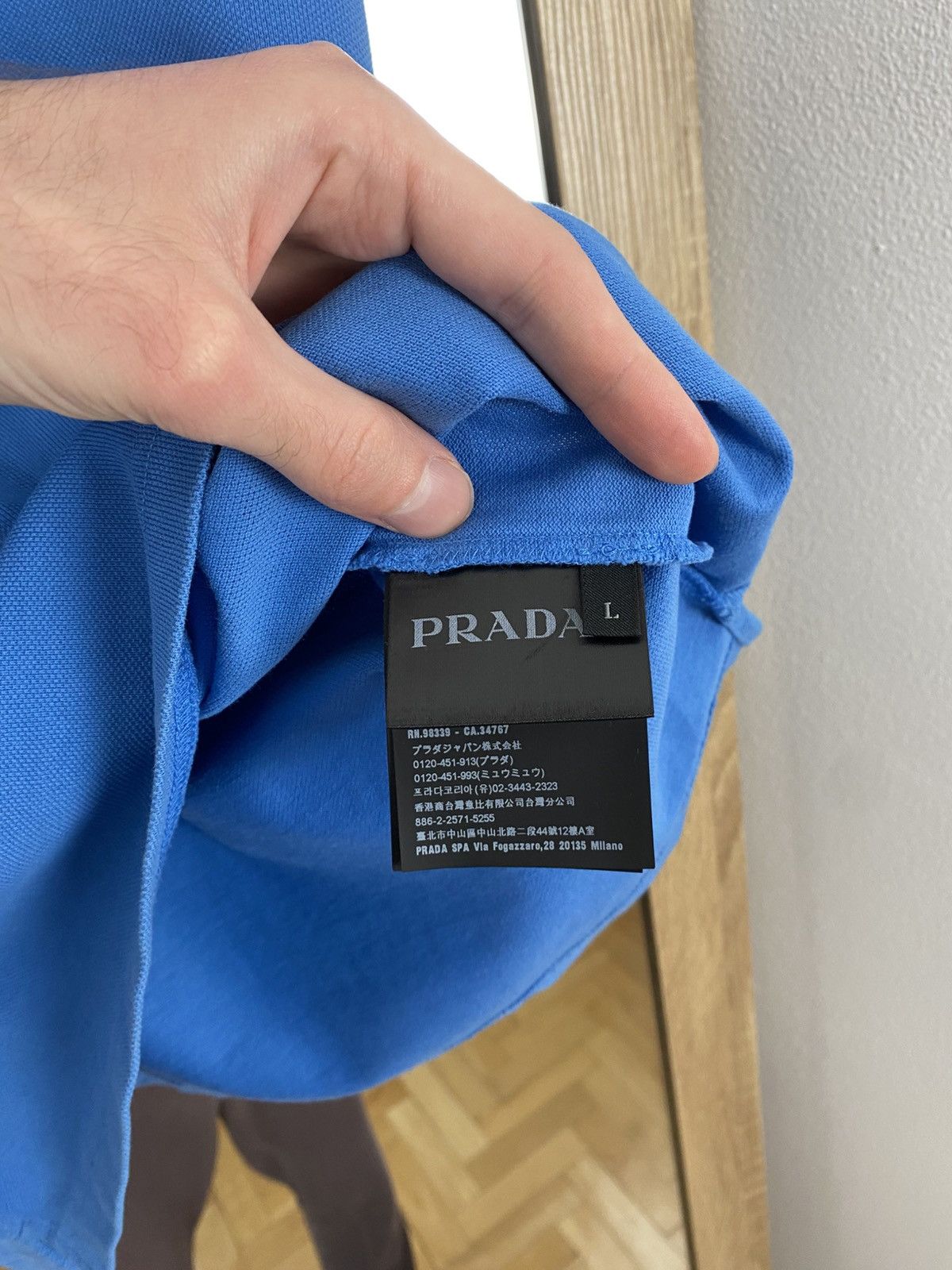 Prada Red Tab blue polo by Prada Milano Size US L / EU 52-54 / 3 - 7 Thumbnail