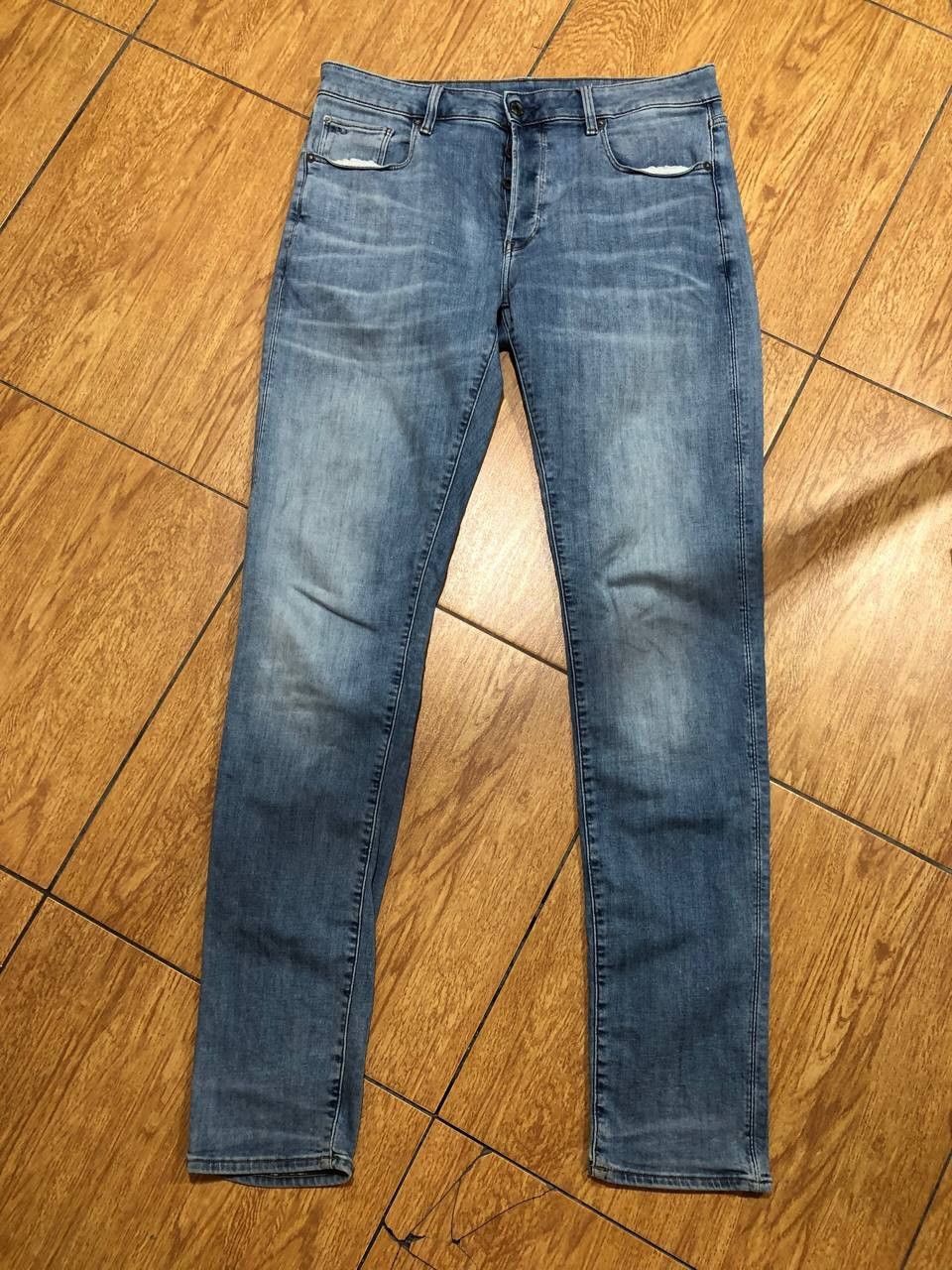 G-Star G Star Raw 3301 Slim Jeans Mens Cotton Stretch Button Fly Size US 34 / EU 50 - 18 Thumbnail
