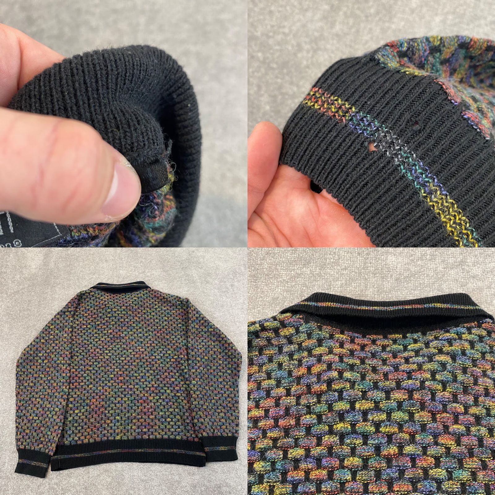 Vintage VINTAGE Linea Uomo Sweater Men's Large Geometric Knit Angora Wool Italy 90s Outerwear Mens L Size US L / EU 52-54 / 3 - 8 Thumbnail