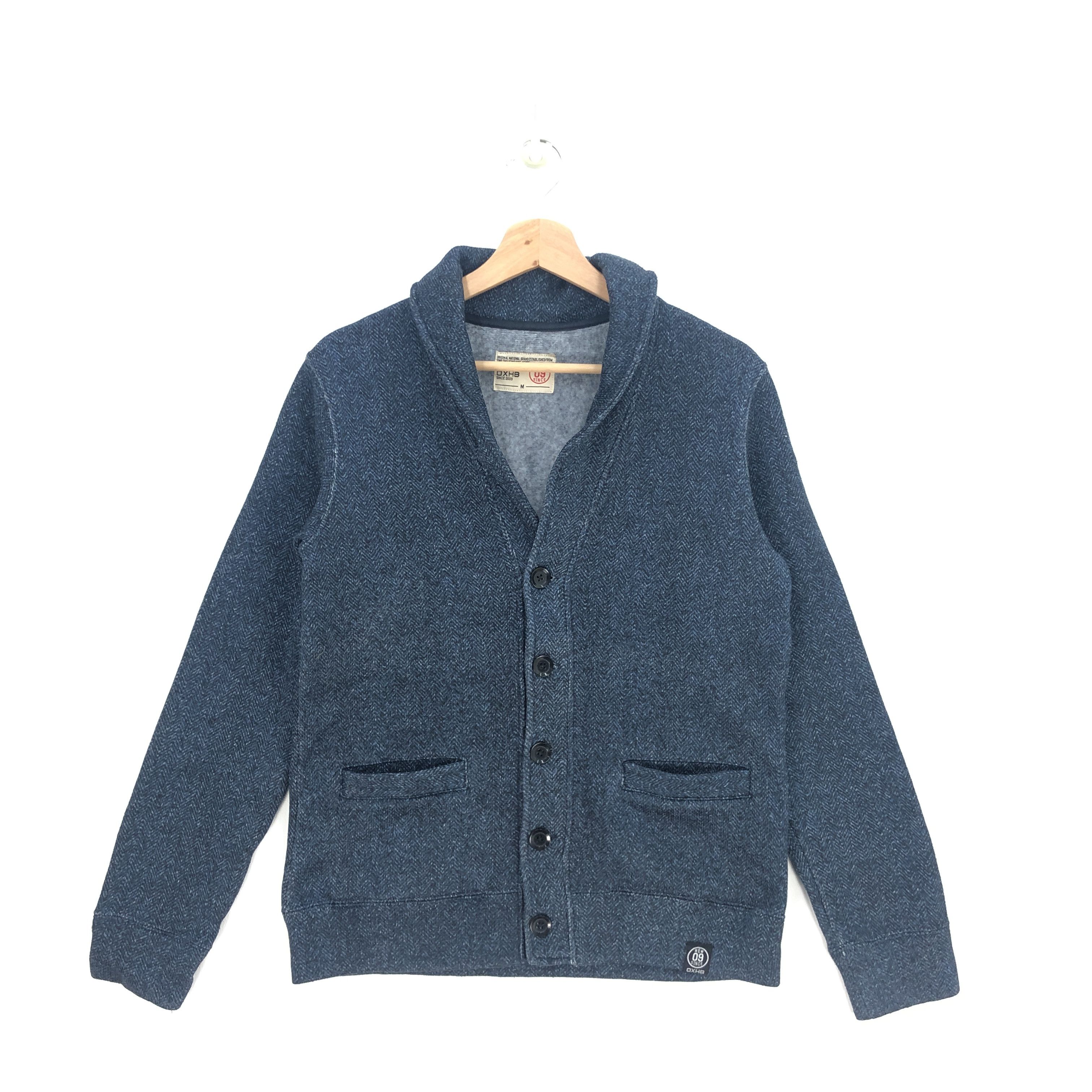 Japanese Brand Vintage Japanese Streetwear Navy Cardigan Sweater Size US S / EU 44-46 / 1 - 1 Thumbnail