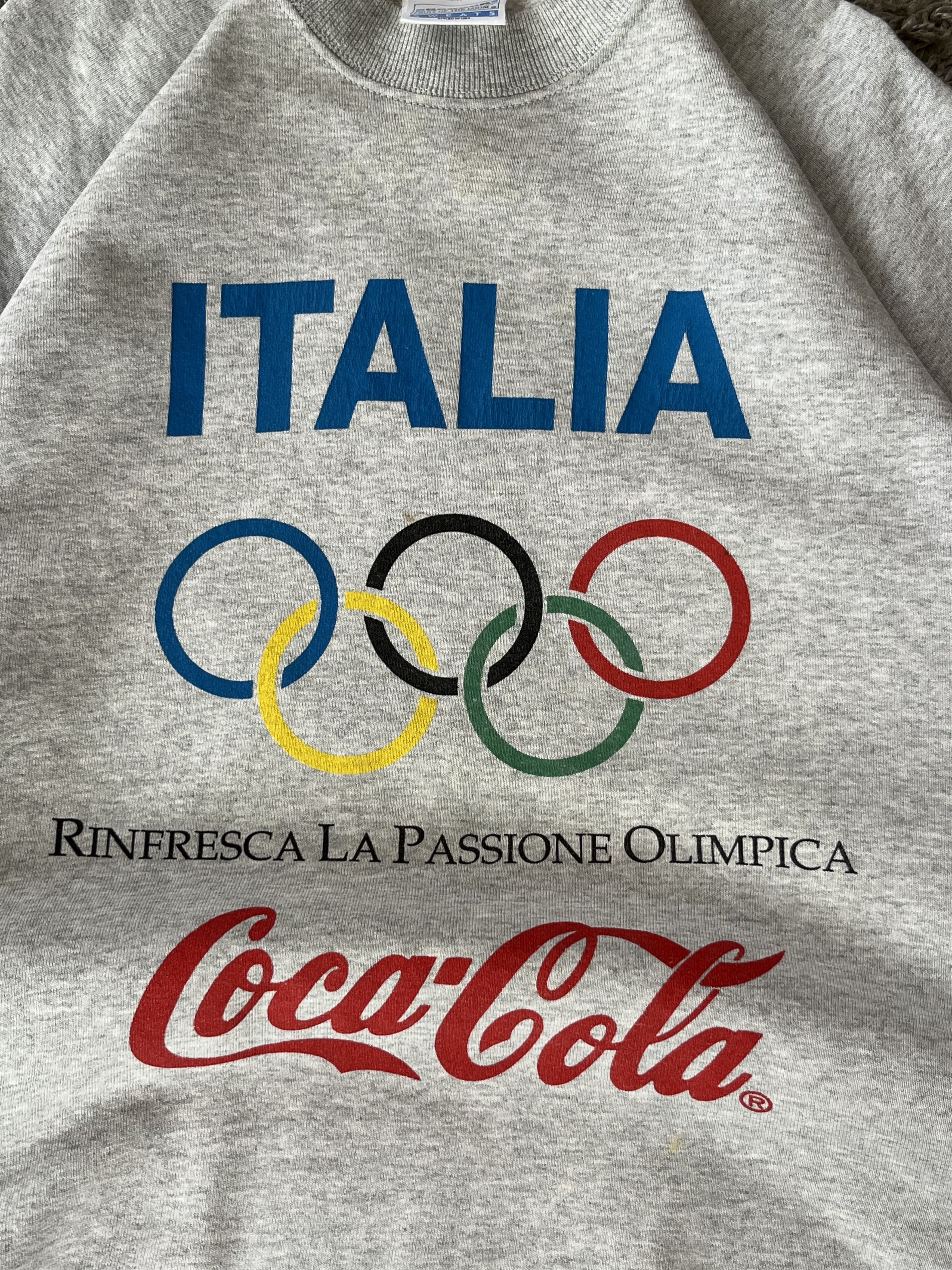 Coca Cola Vintage Sweatshirt Coca Cola Screen Stars ITALIA Olympic Size US L / EU 52-54 / 3 - 3 Thumbnail